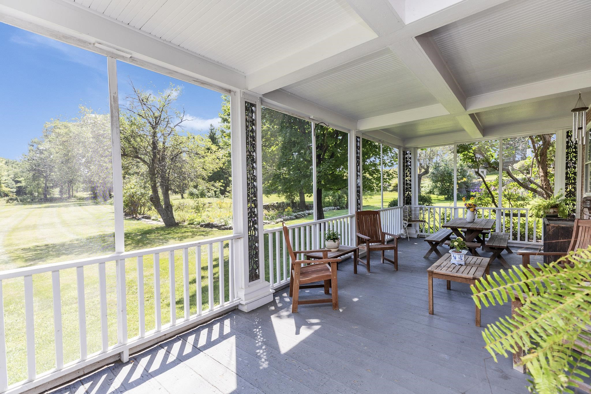 Screened porch off living room