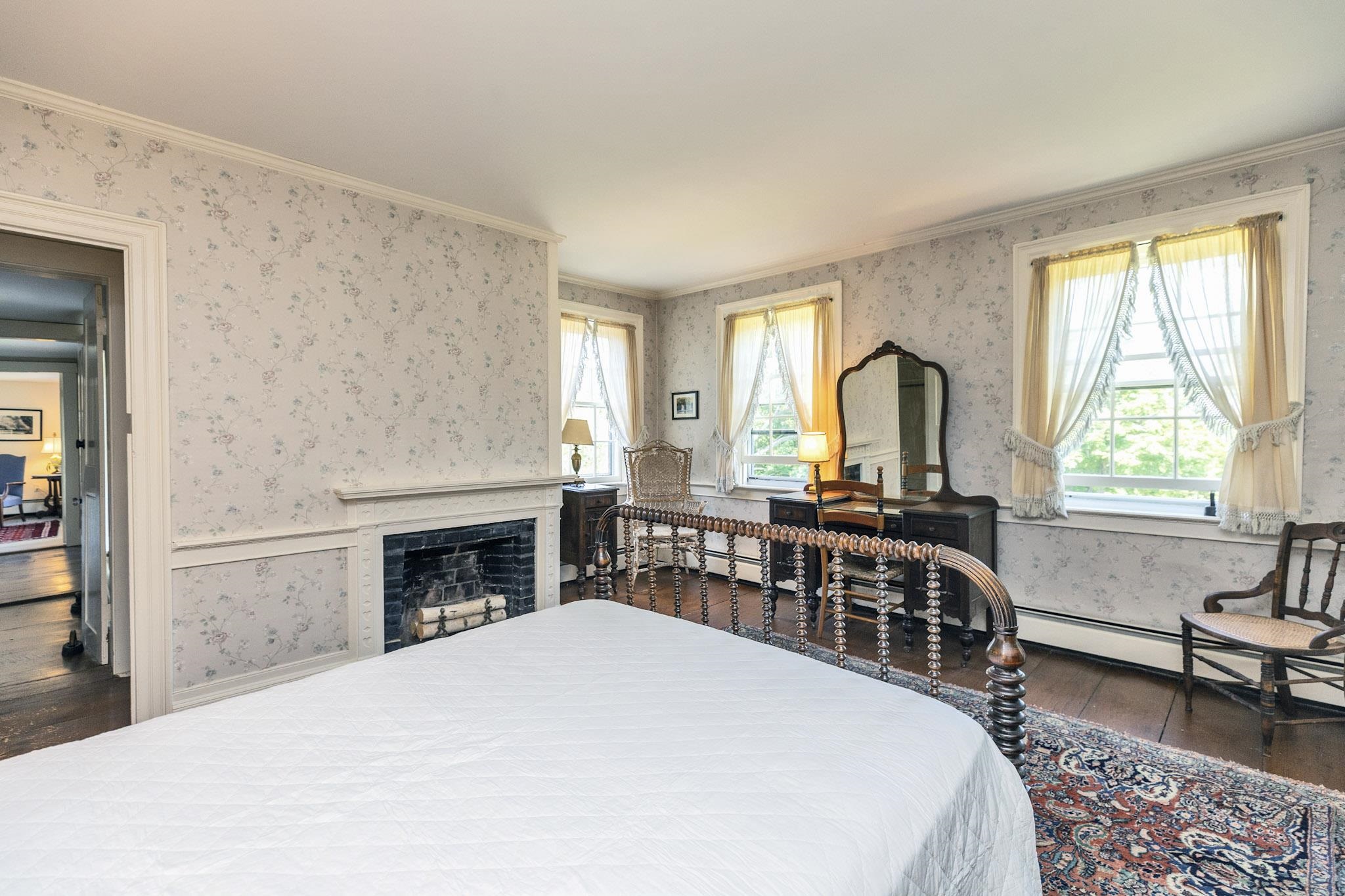 Front bedroom with fireplace