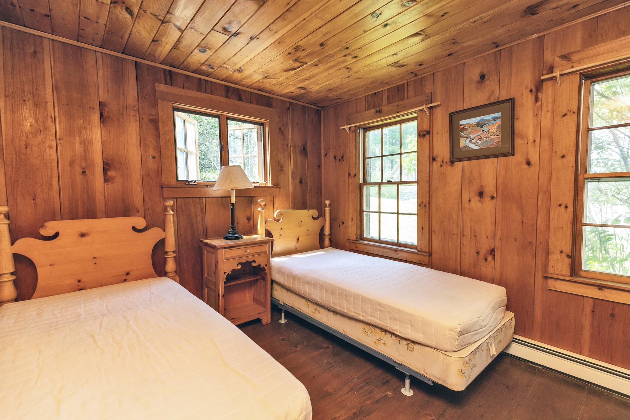 One of two bedrooms