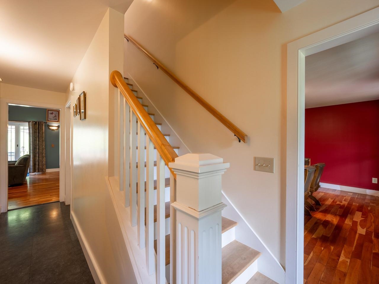 Classic center hall and stairs