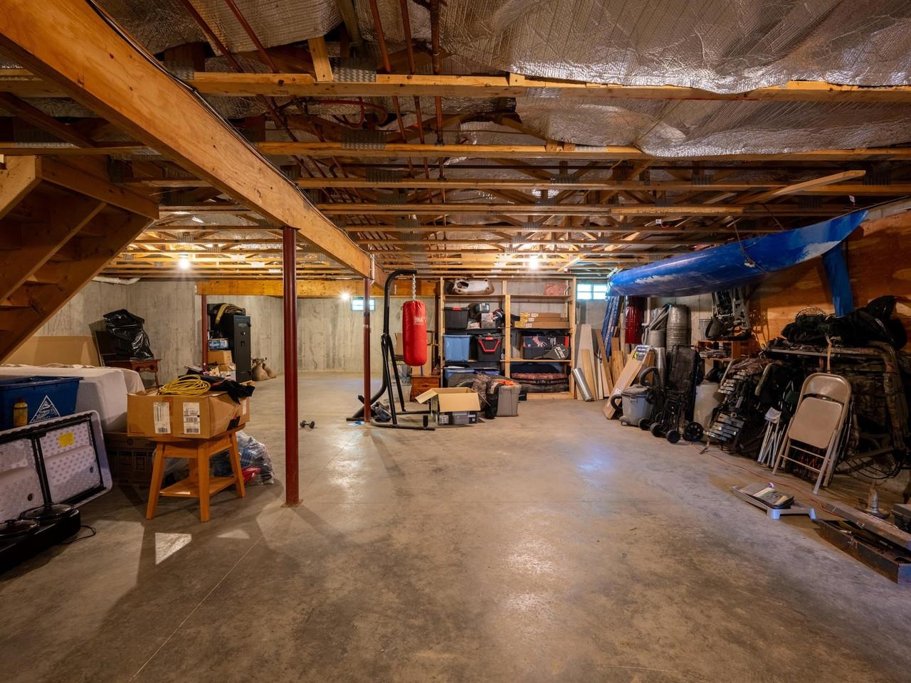 Basement with storage