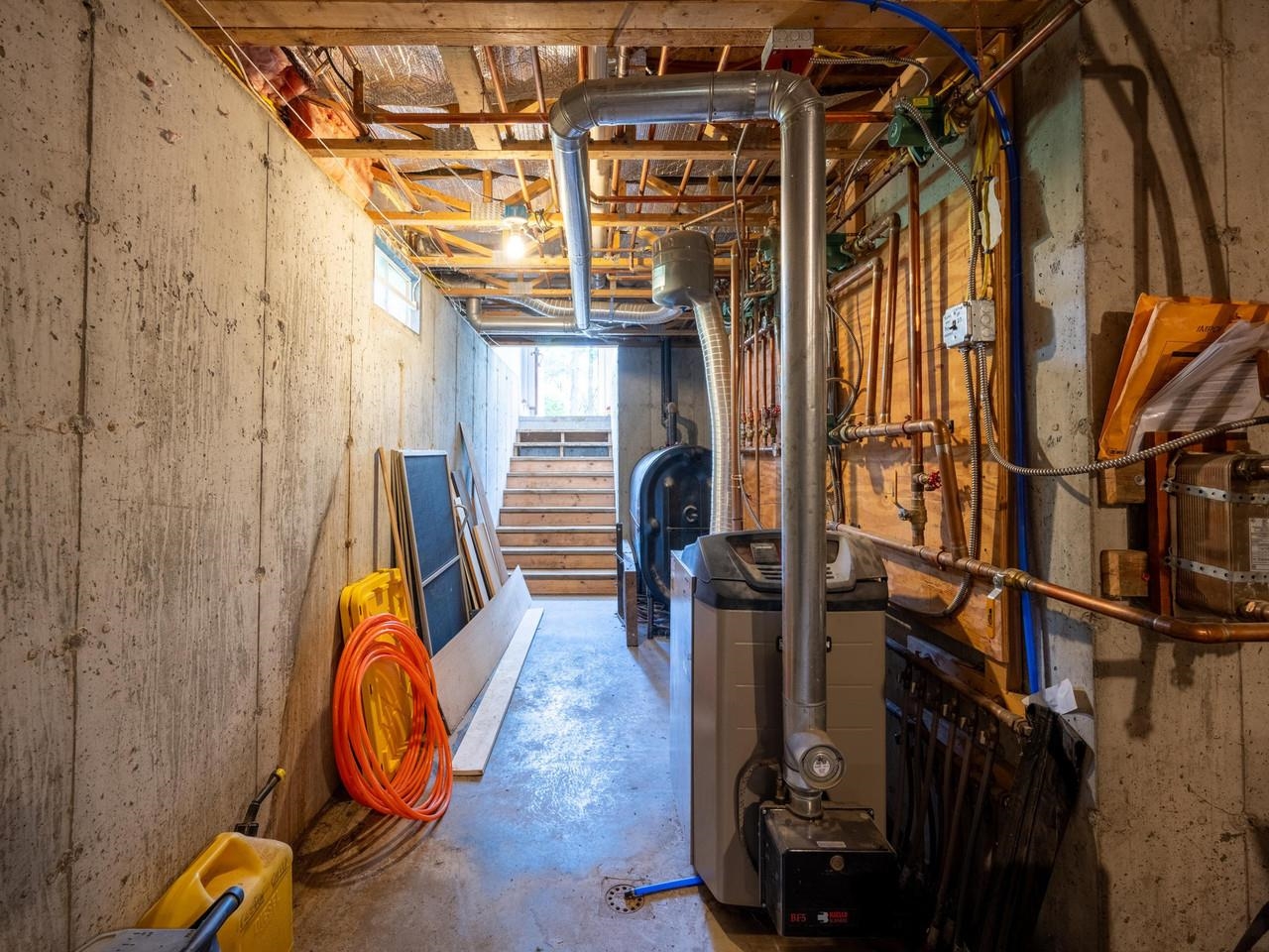 Basement stairs to garage