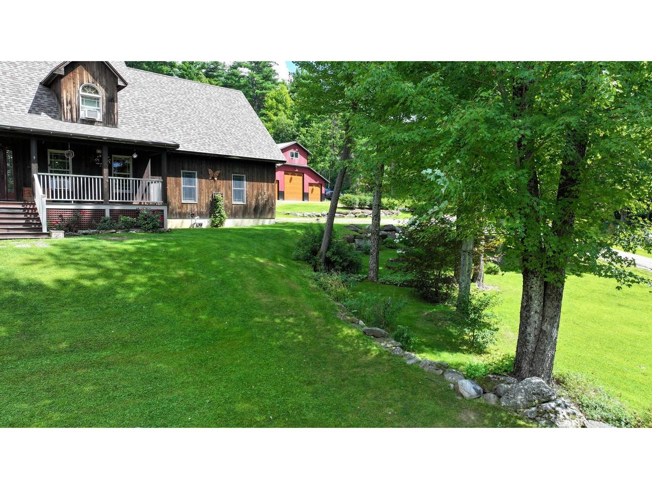 Stone walls and plantings