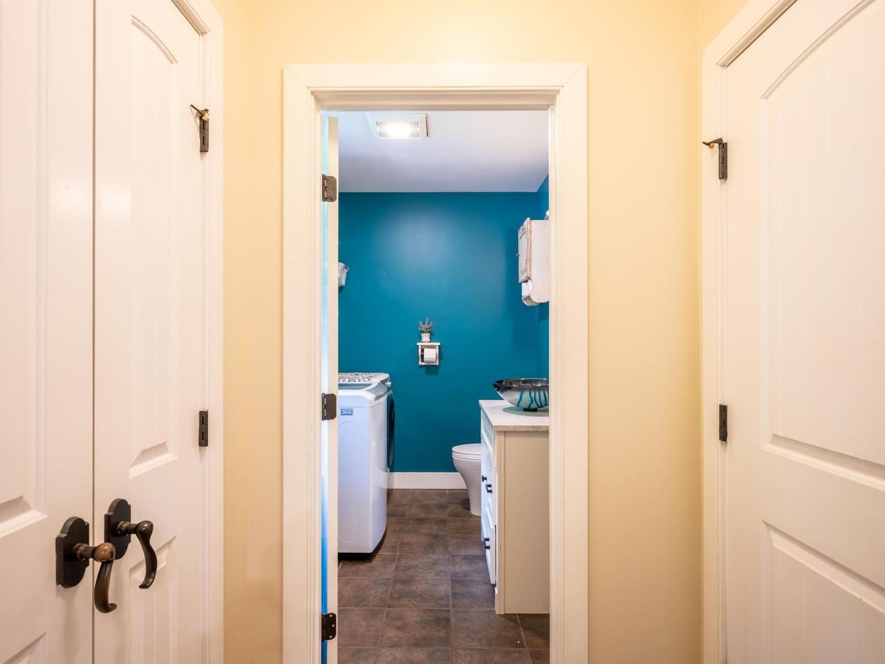 Powder room off kitchen