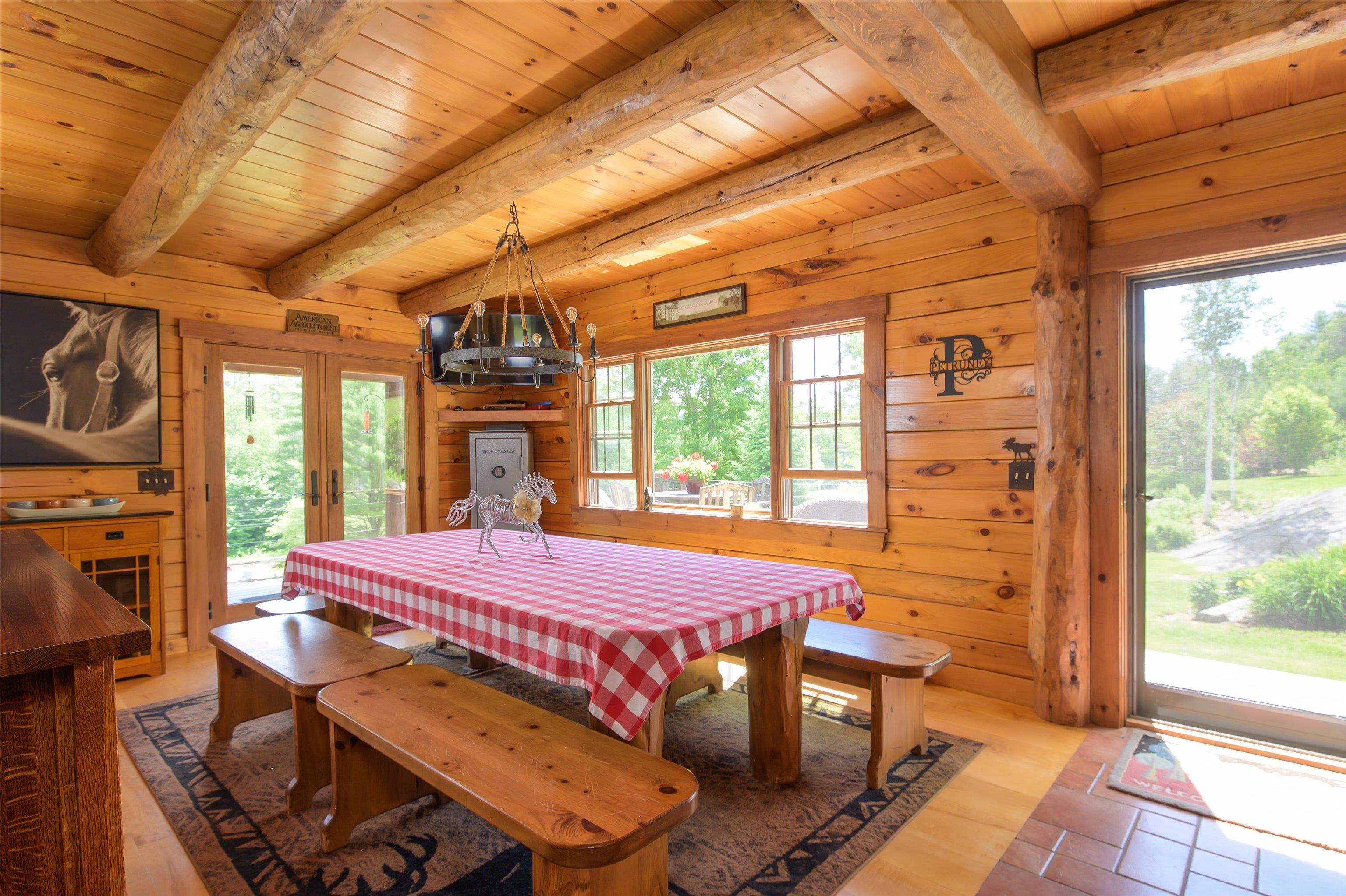 Large, open dining area...