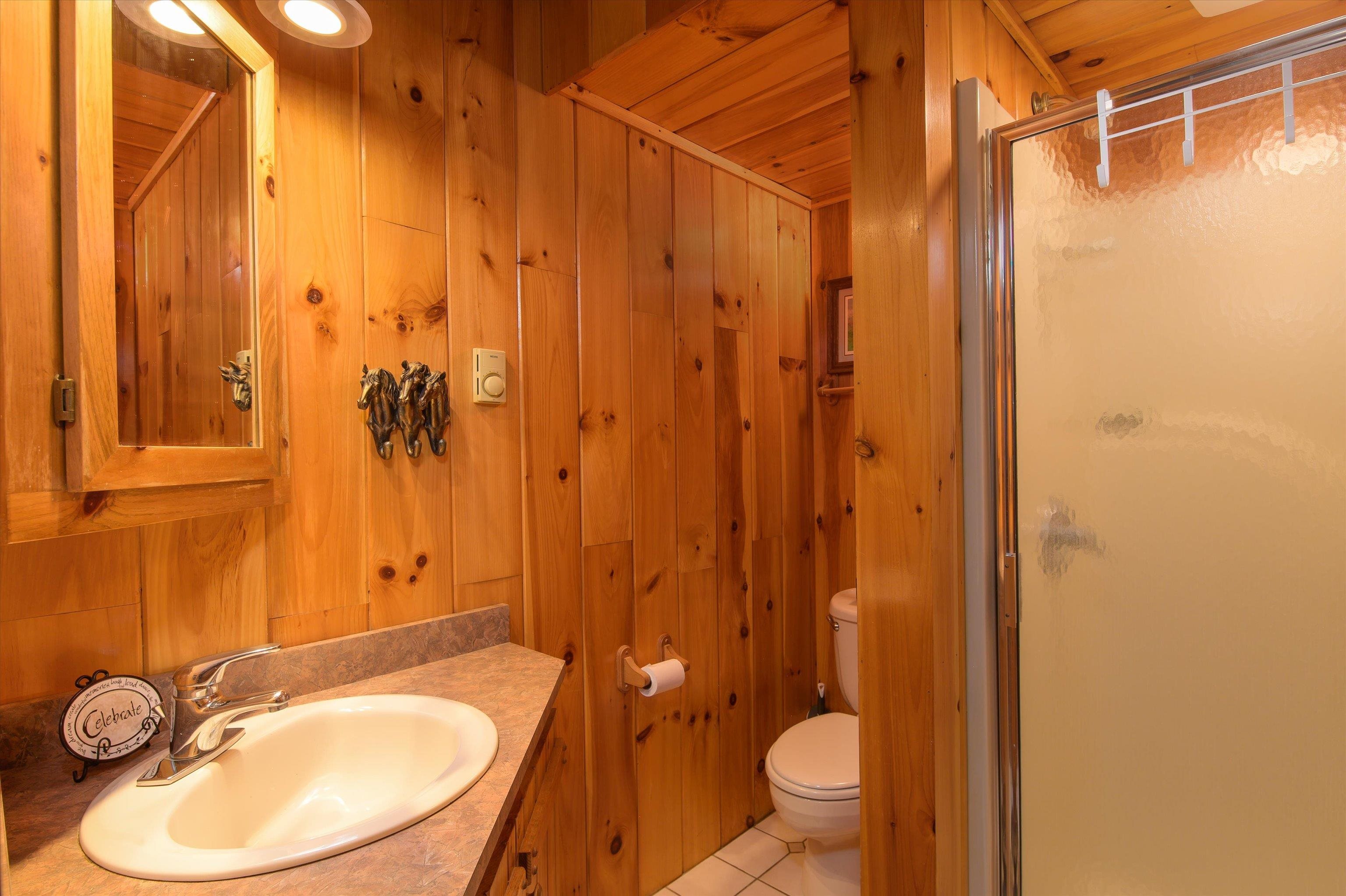 Main floor powder room (3/4 bath)...