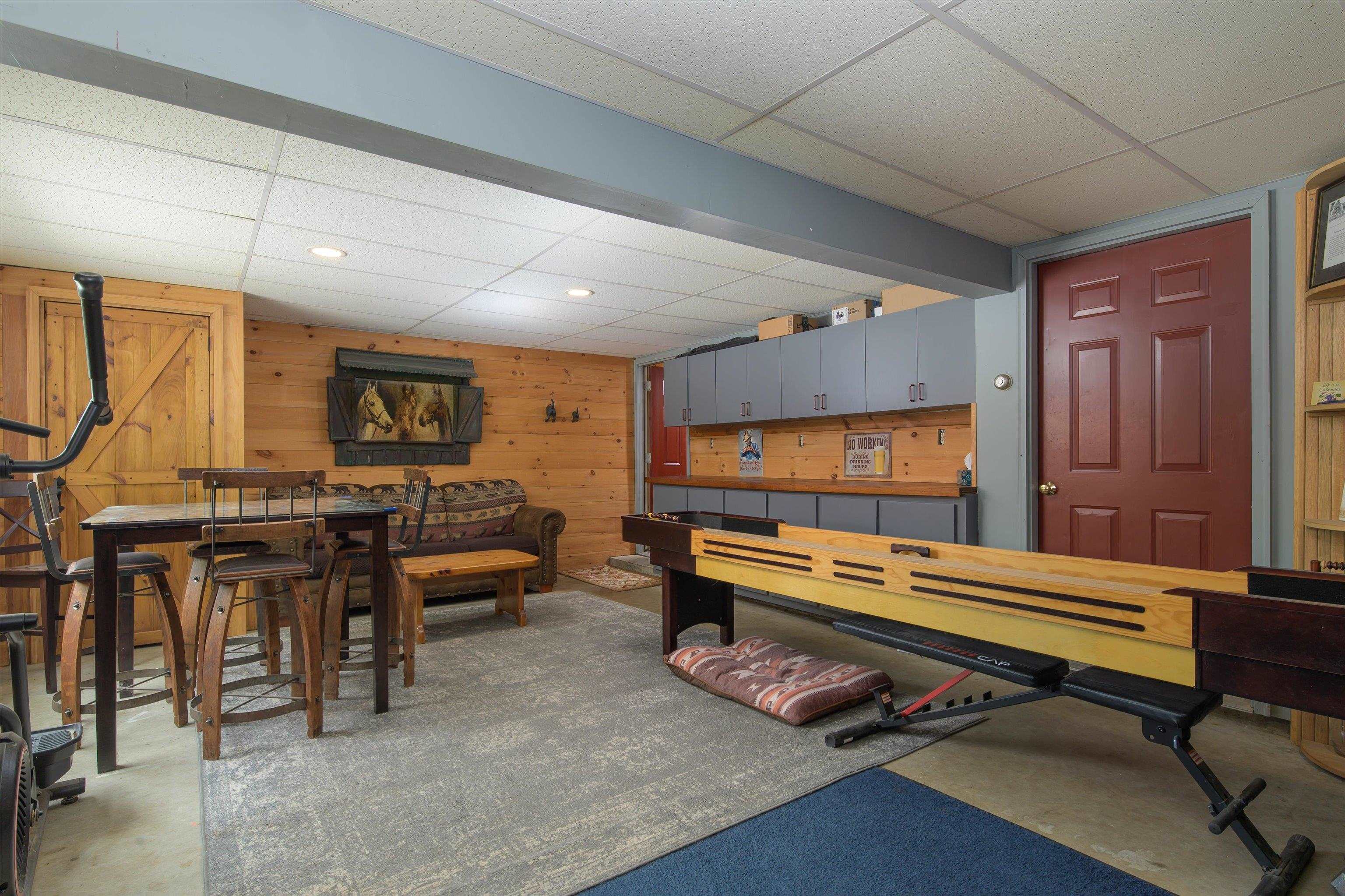 Additional entertainment area on lower level...