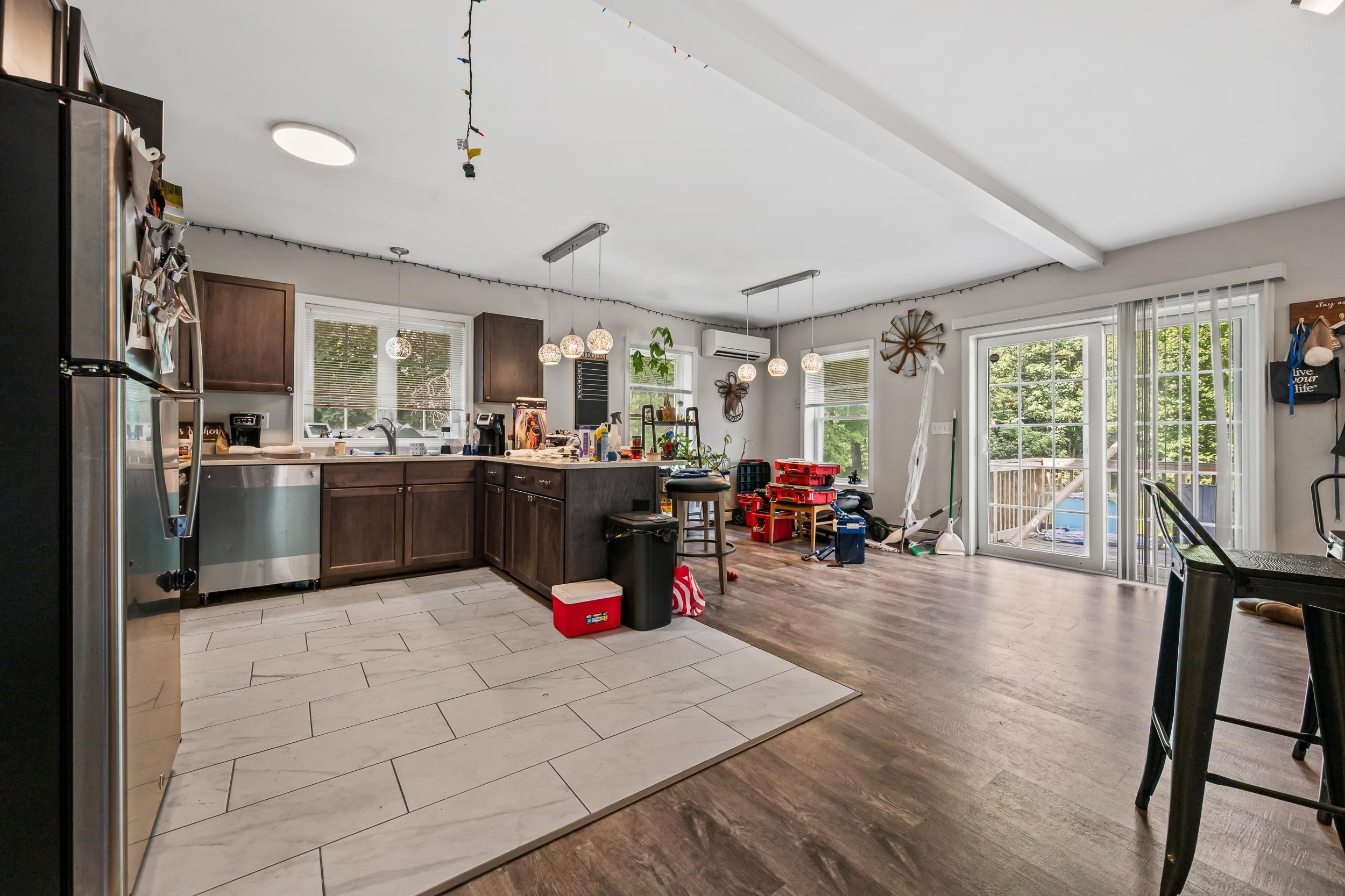 Unit 1 Kitchen and Dining Area.