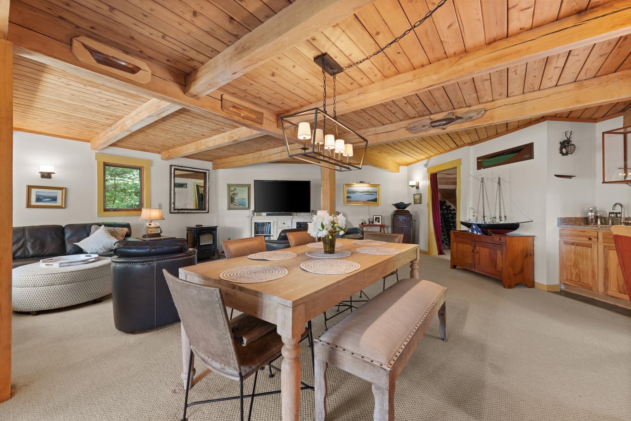 Great dining room that is open to the living room