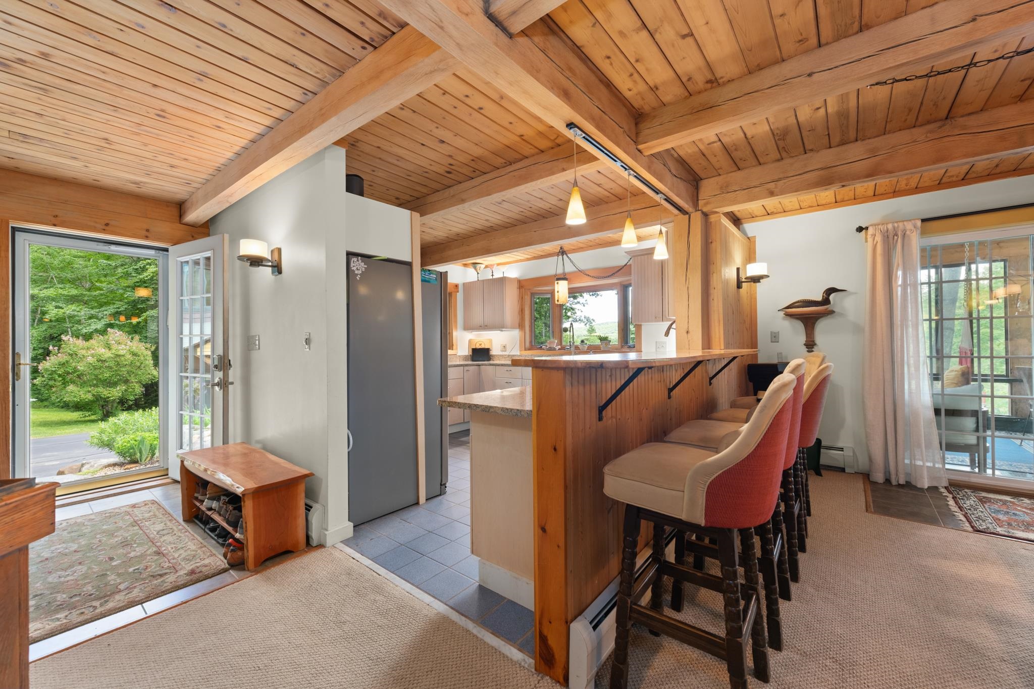 The entry leads you to the beautiful kitchen