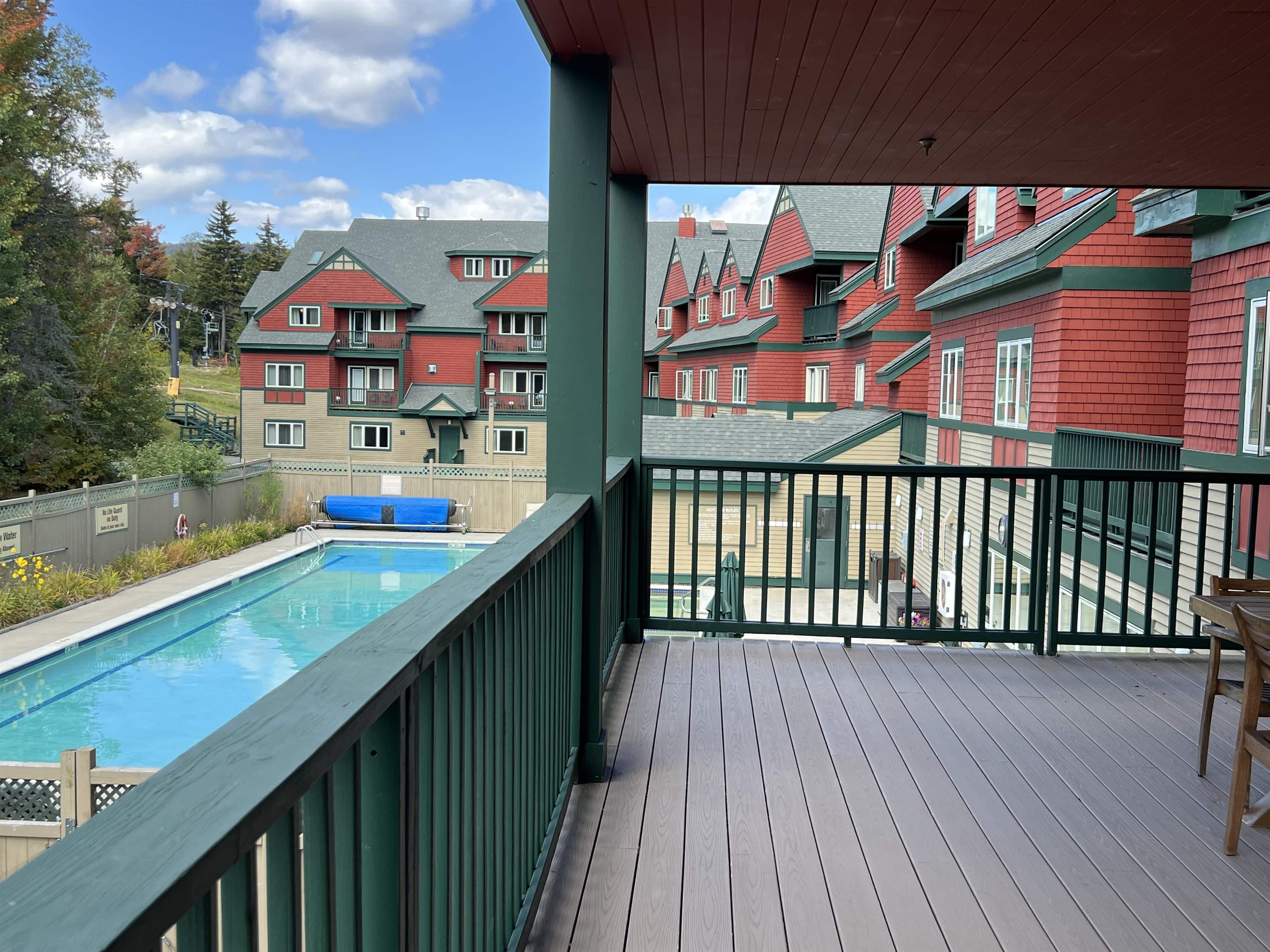 Pool view from owner