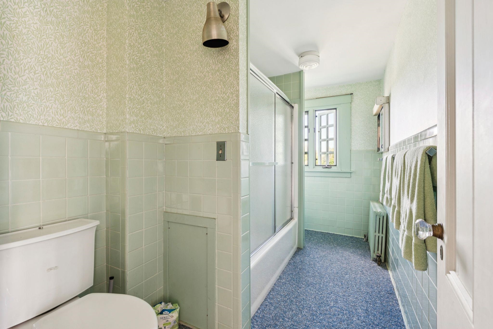 One of two second floor hall baths