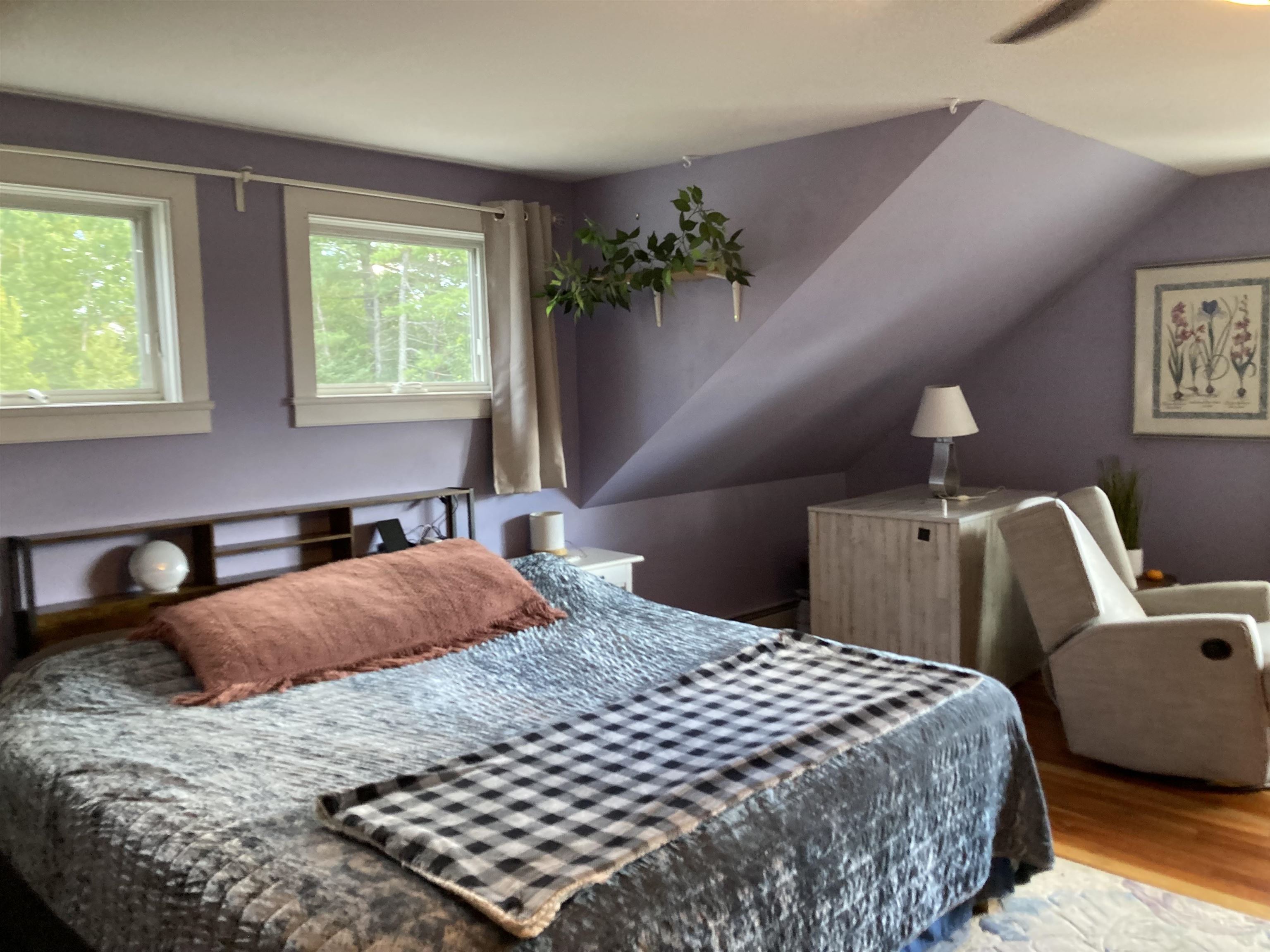 Primary bedroom second floor with walk in closet.