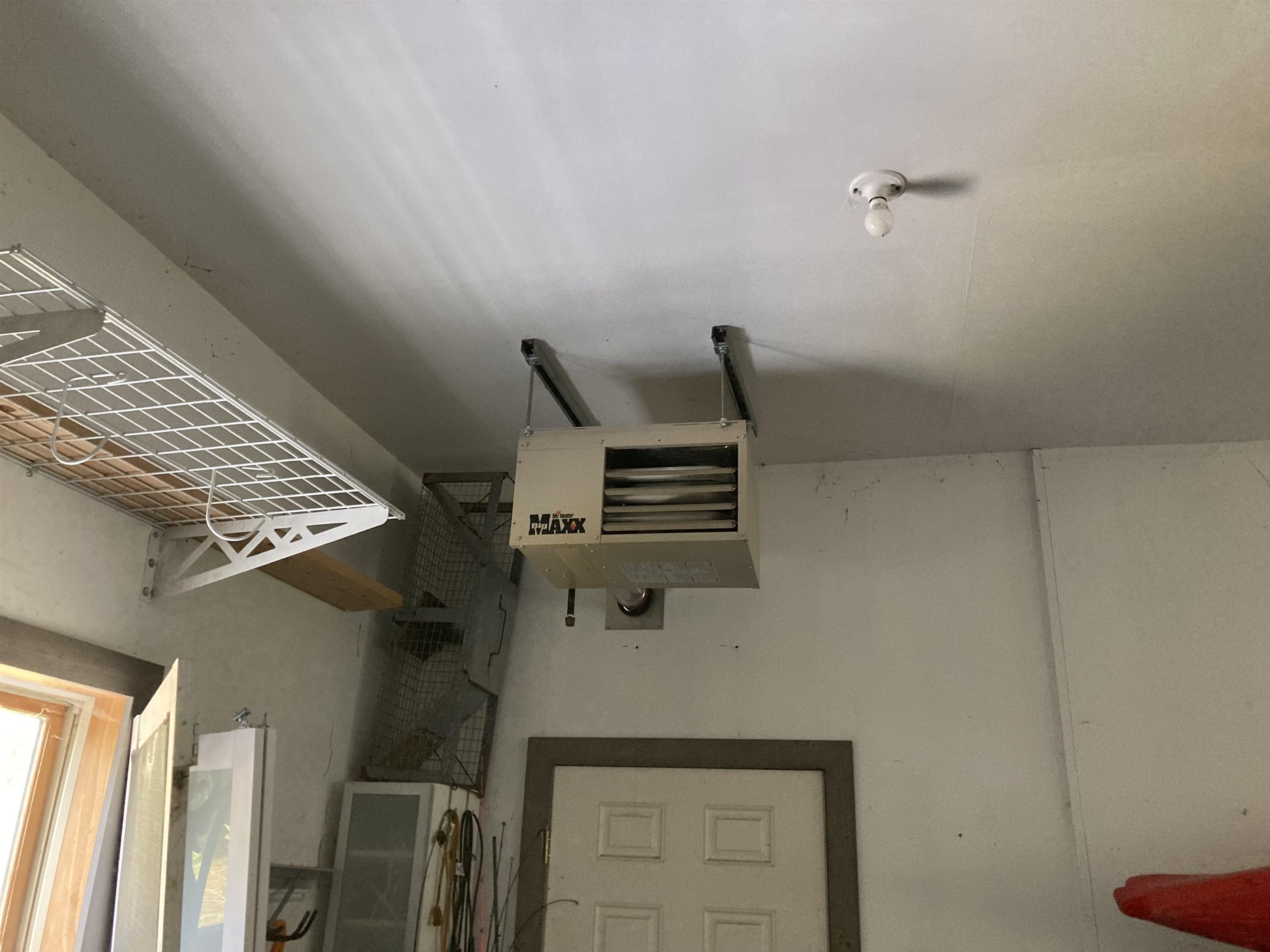 Heater in the 3 car garage.