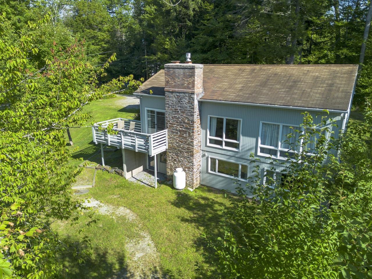 Elevated deck with forest view