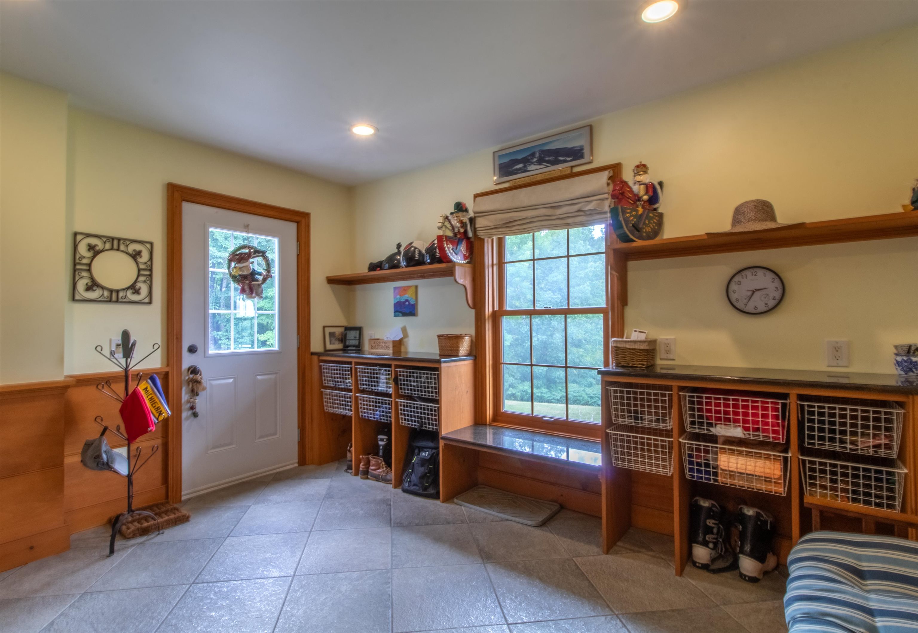 Ski in and out mudroom off the back of the house