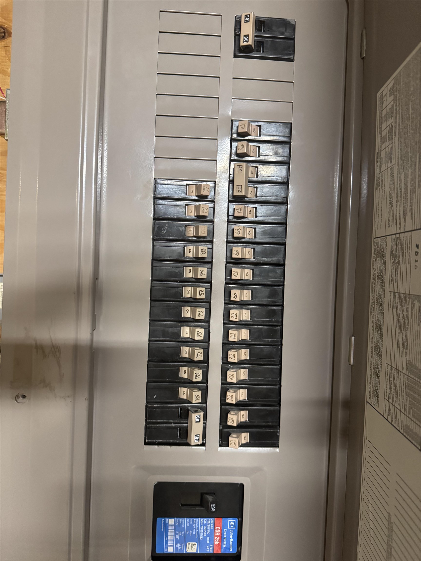 Main electrical panel