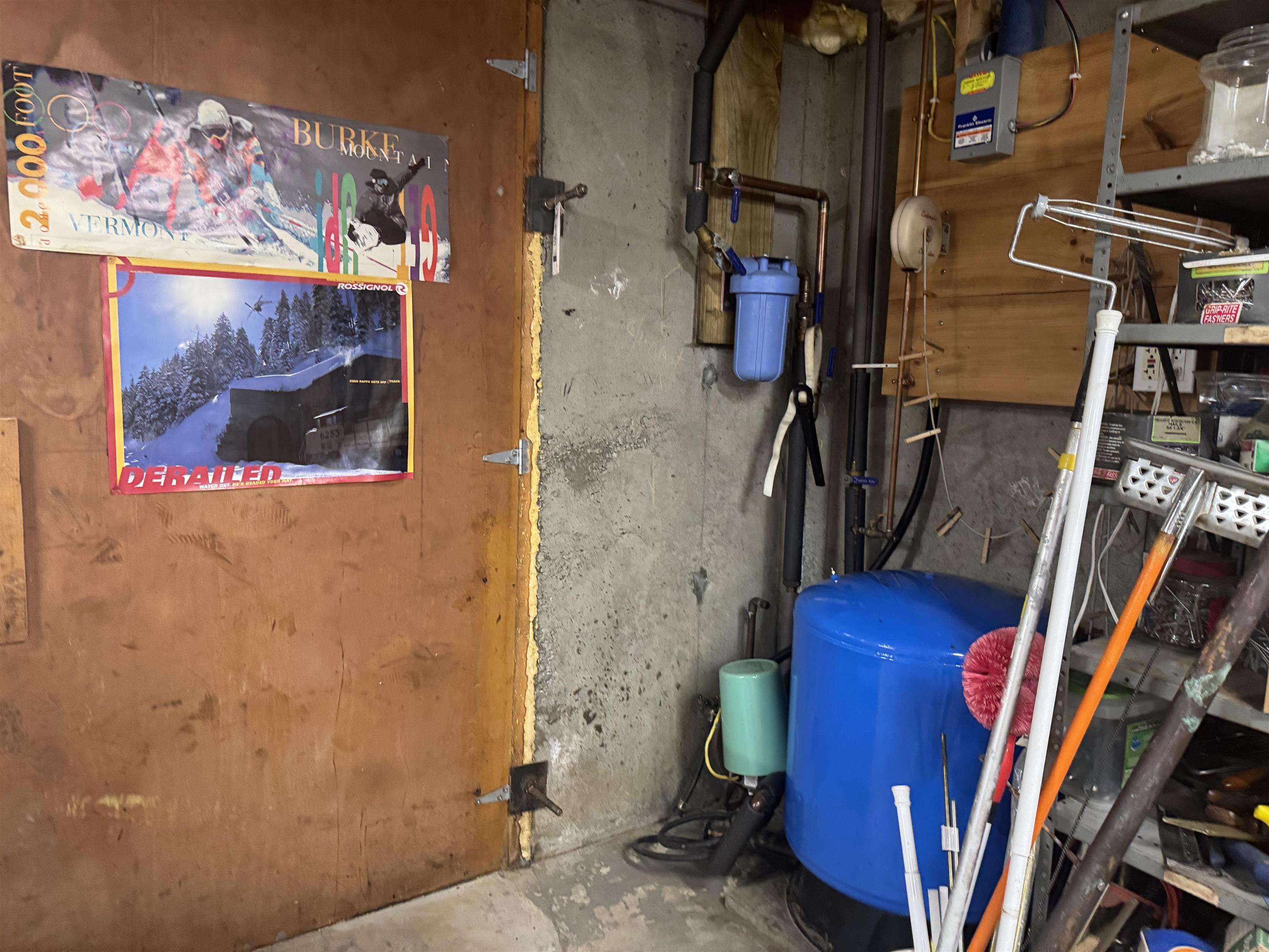 Bulk head in the unfinished basement area