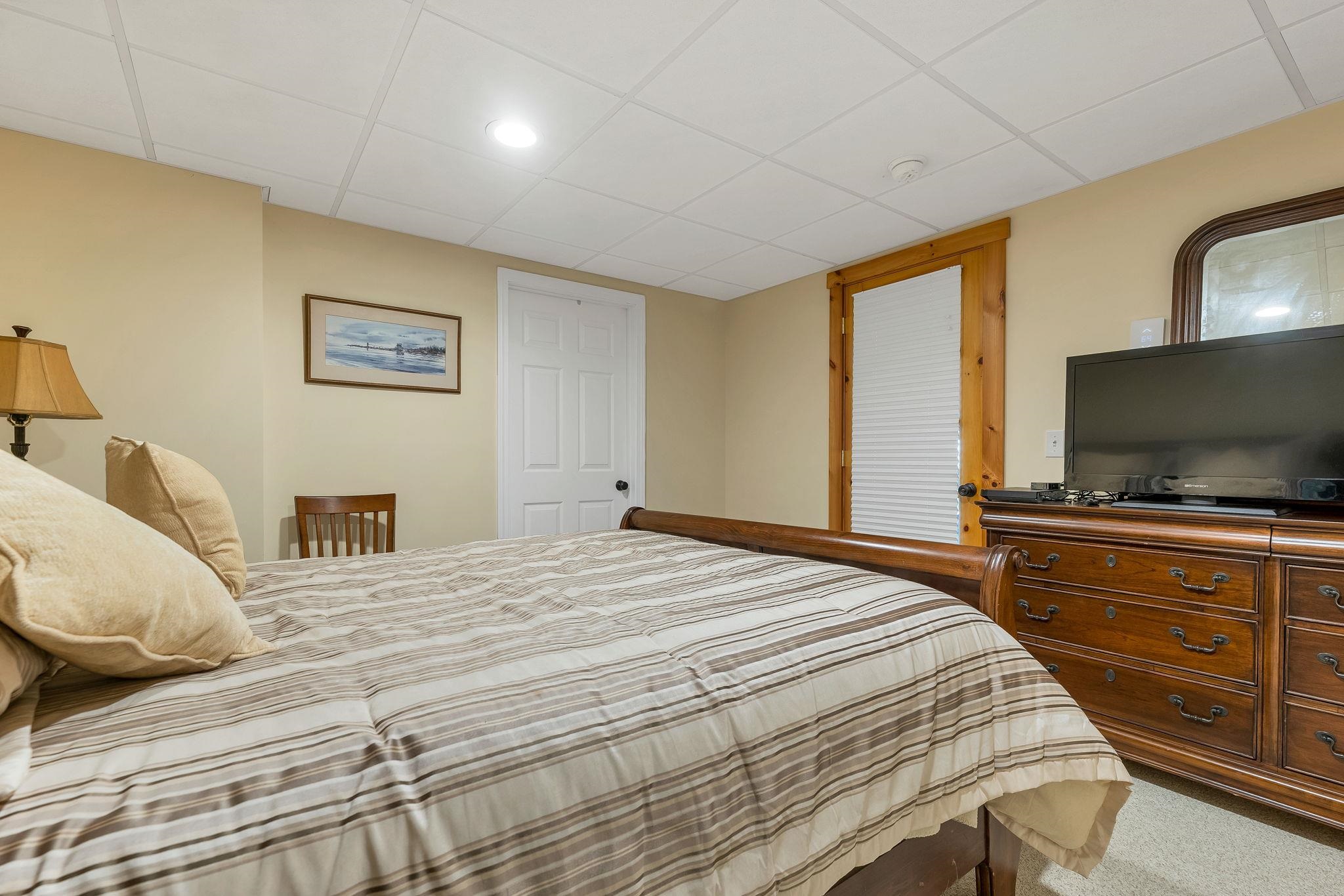2nd bedroom in finished lower level-walk out level