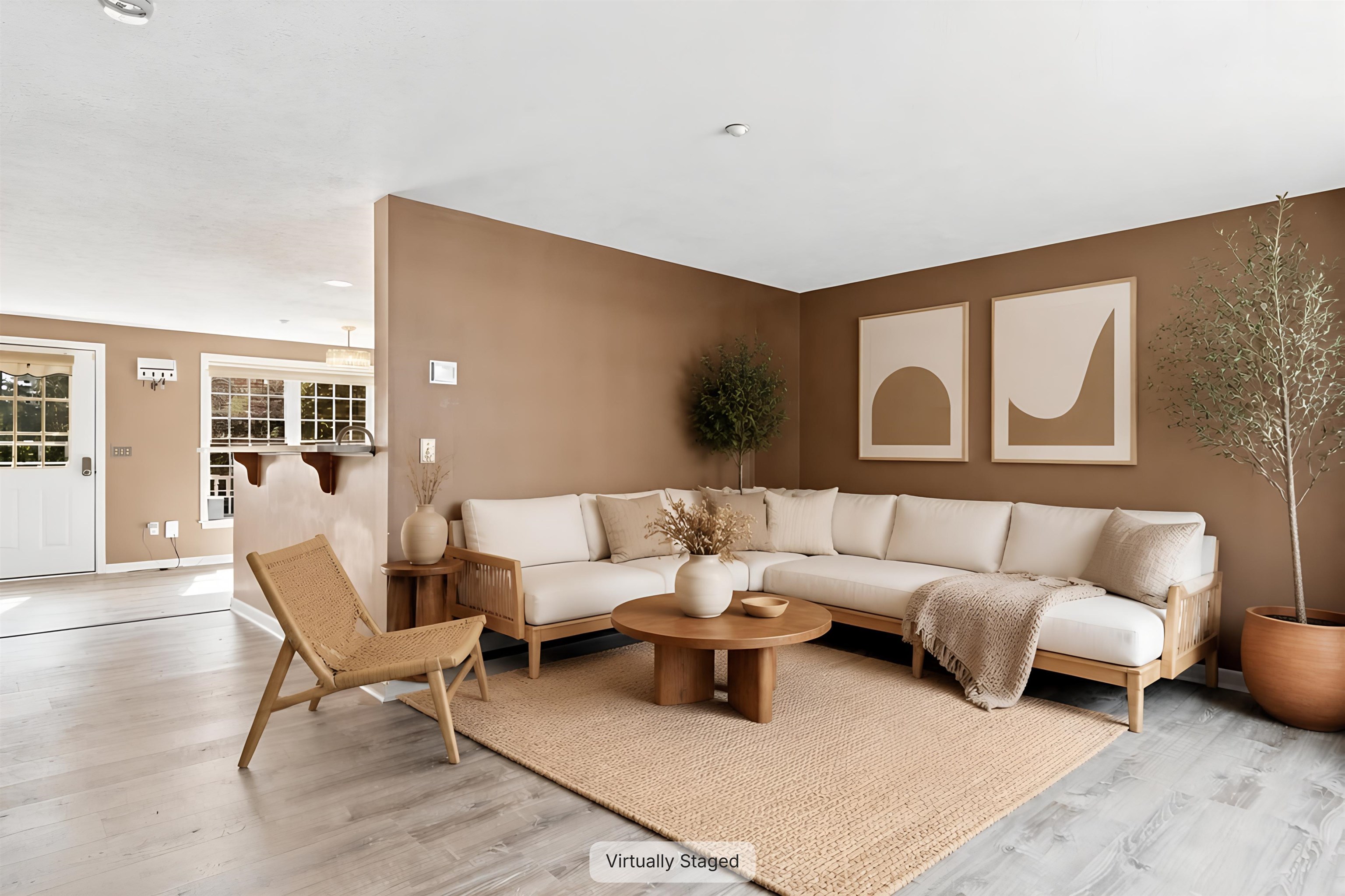 Virtually Staged Living Room