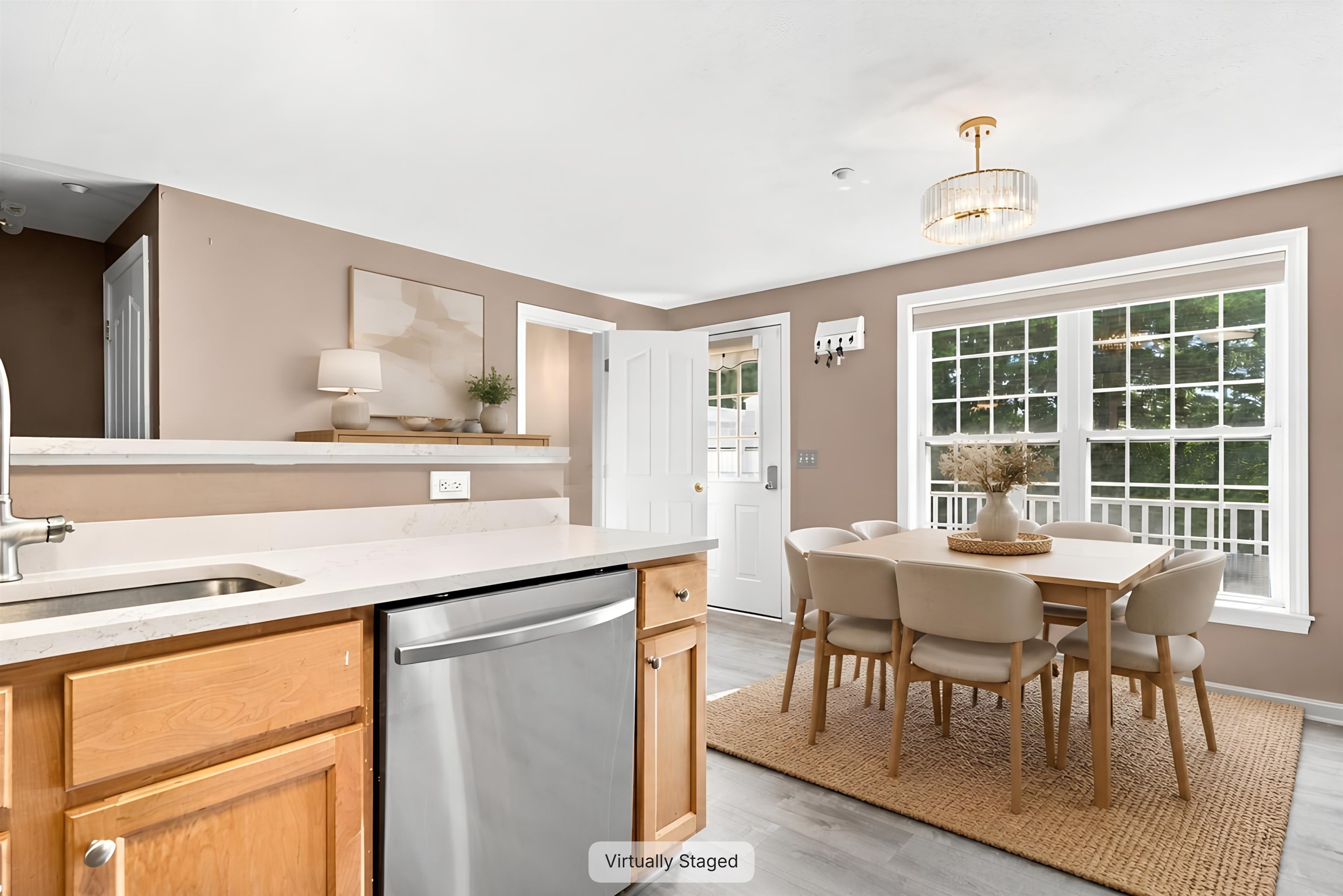 Virtually Staged Dining Area