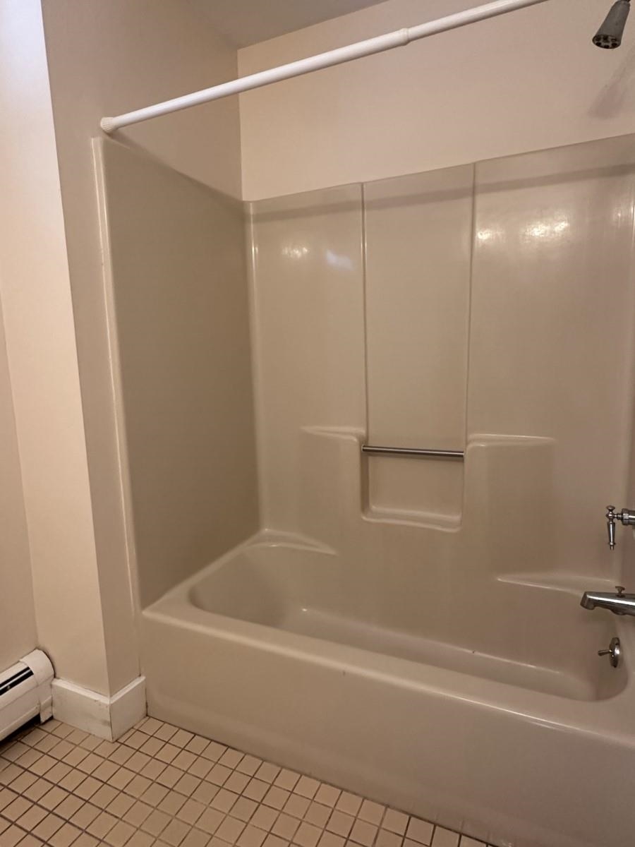 Lower Level Hall Bathroom with Tub