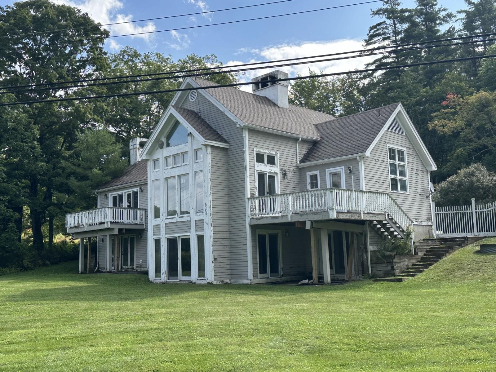 Rear of the House Showing Three Levels of Living