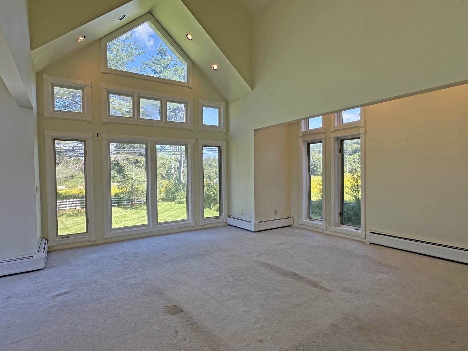 Living Room with Vaulted Ceilings