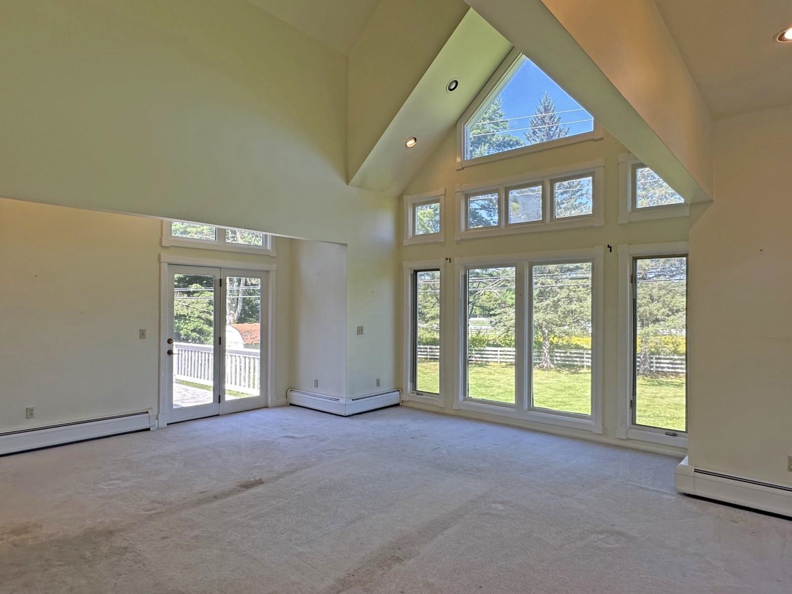 Living Room with Vaulted Ceilings