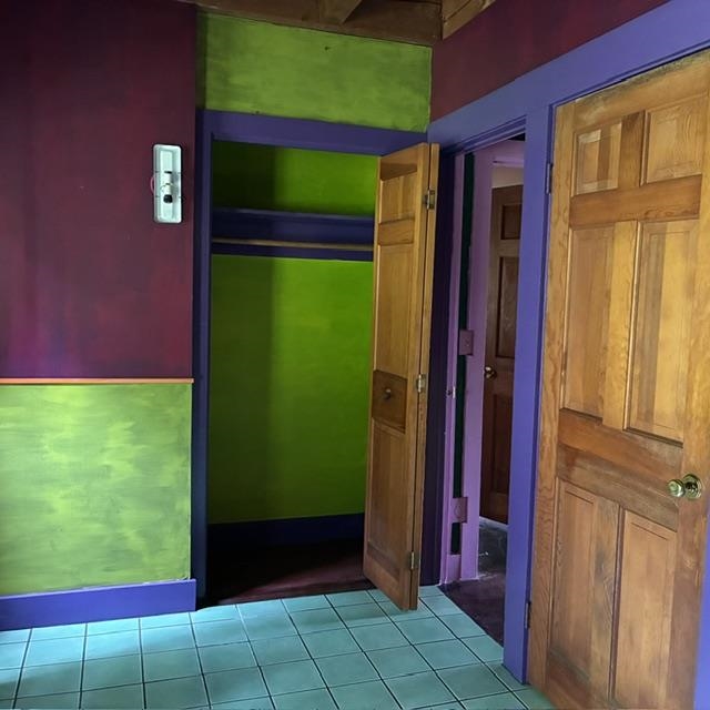 Coat closet in entry way