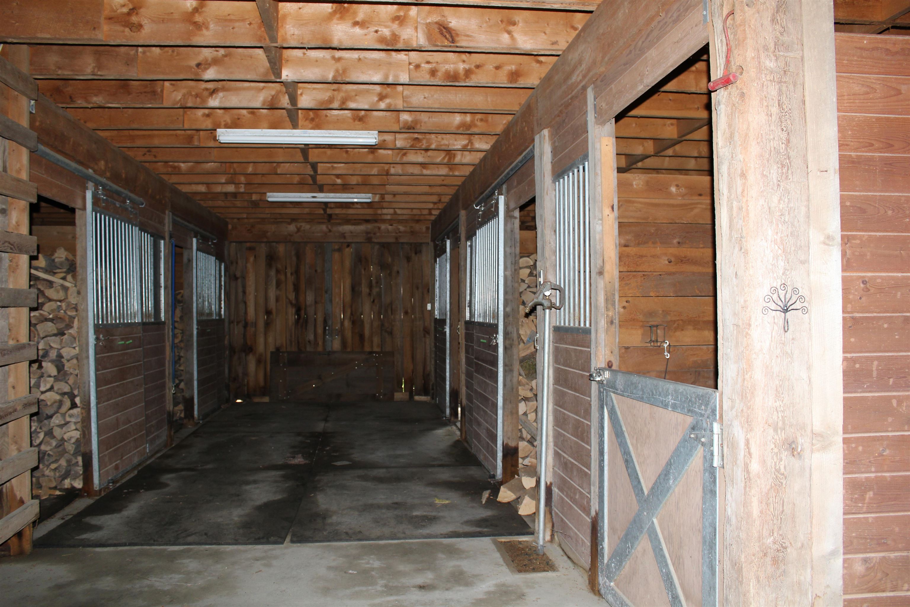 Interior of barn