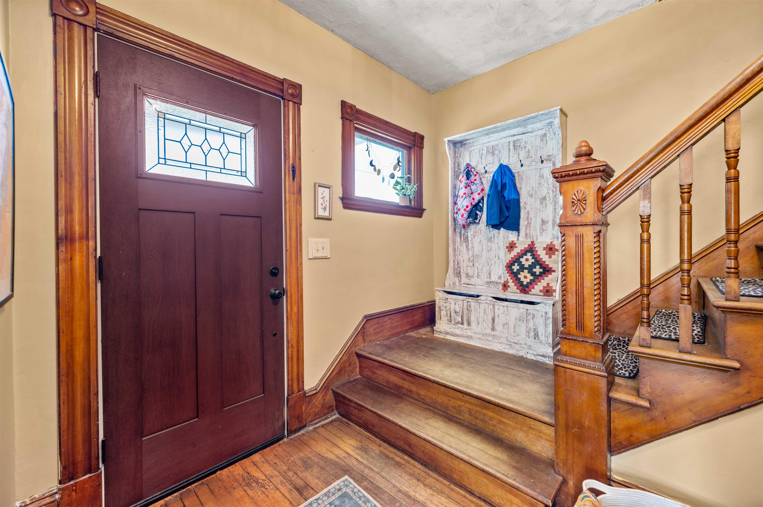 Entry with original woodwork