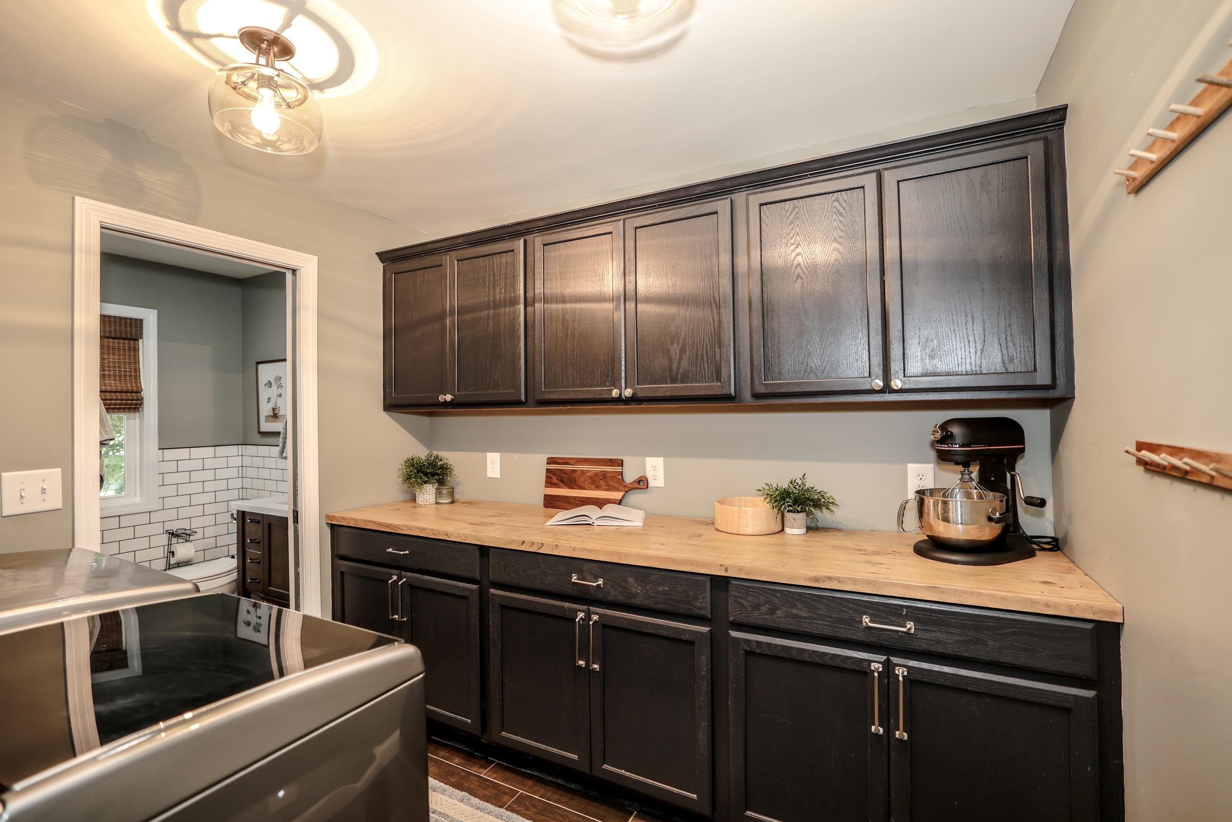 Laundry room, pantry cabinets