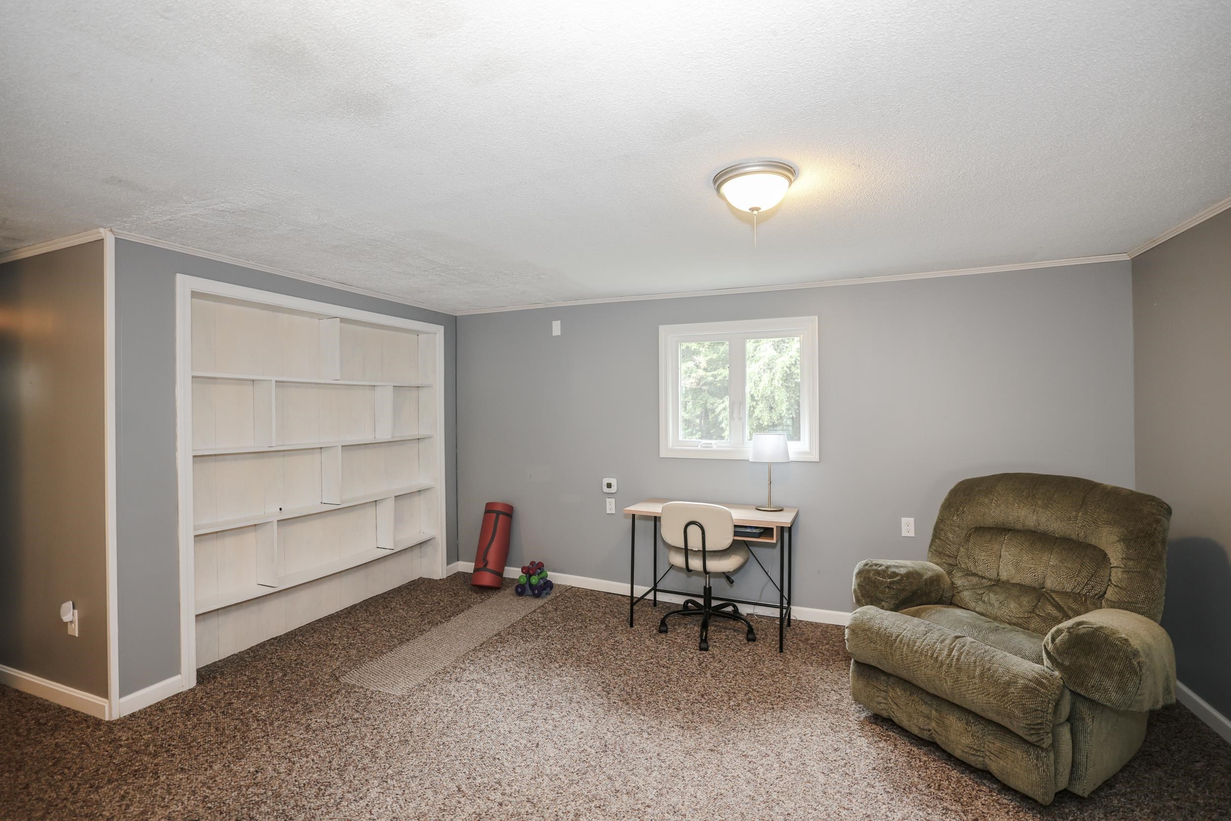 Enough shelving for a small library