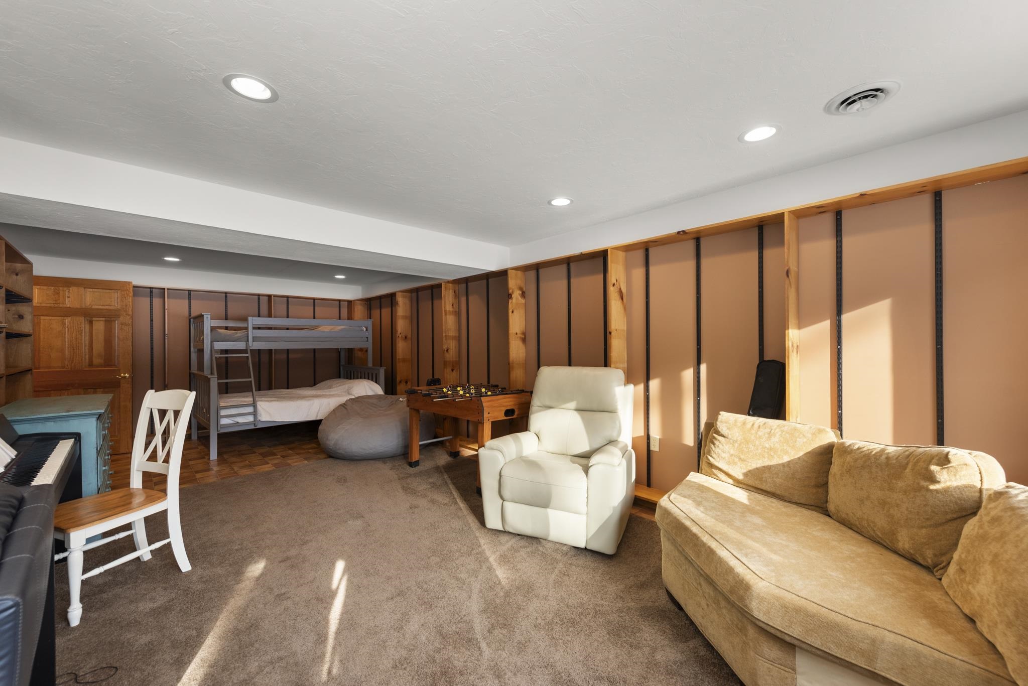 such a large area you can have both a 2nd living area and overflow sleeping section