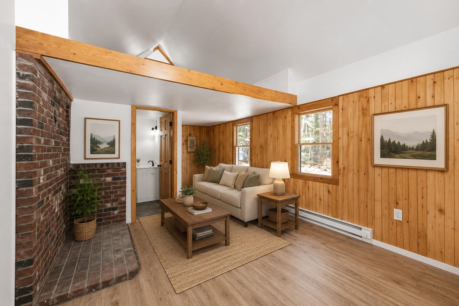 3/4 bathroom right off the living room