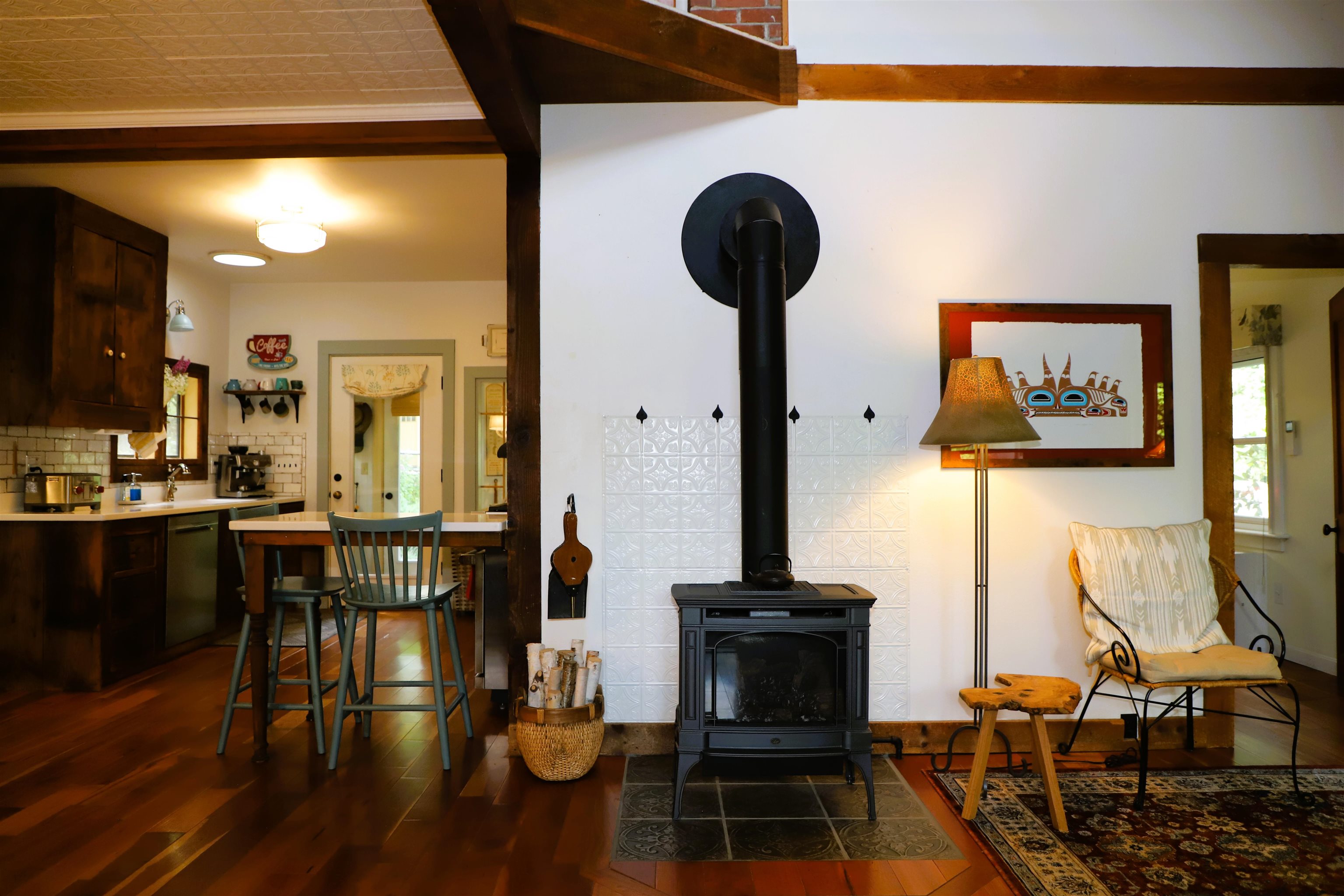 Propane stove for comfort and charm