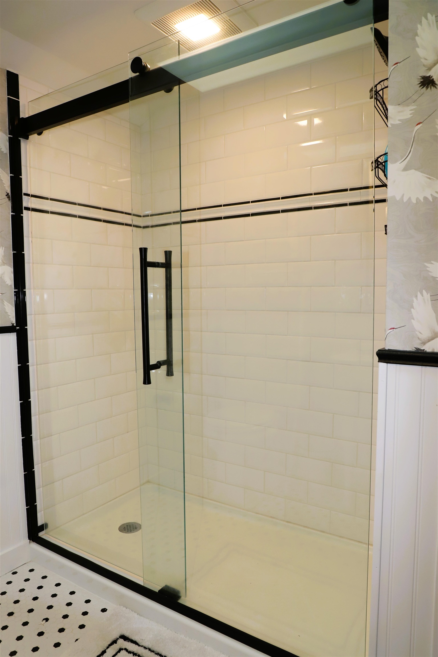 Tiled shower