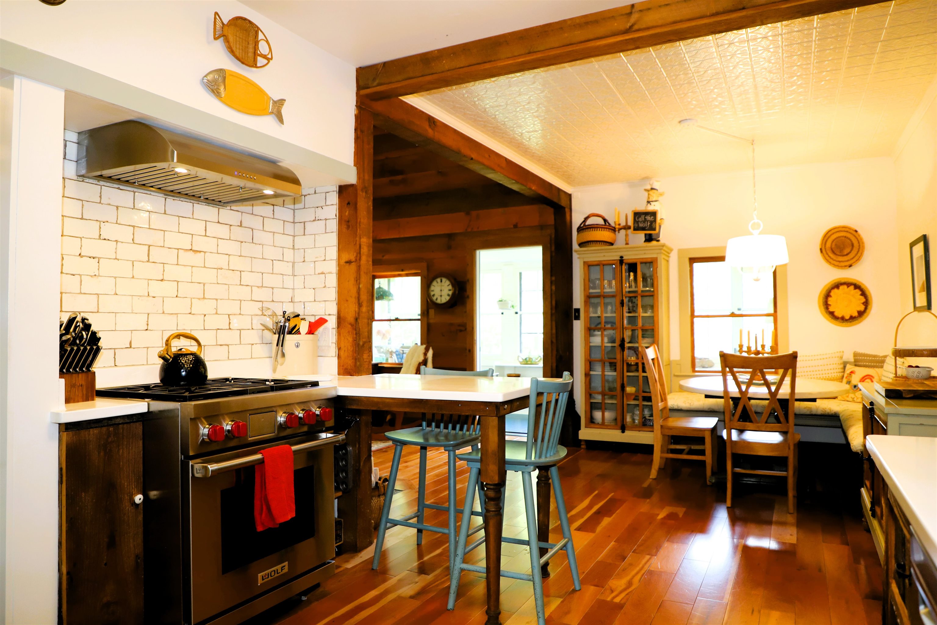 Open concept to dining room and then living room