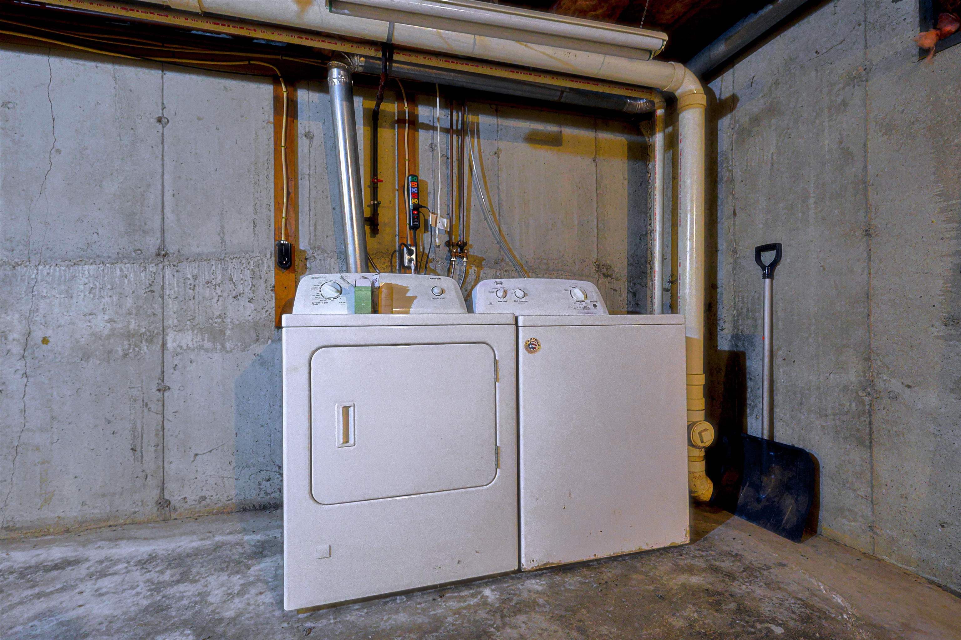 Washer & Dryer in the basement