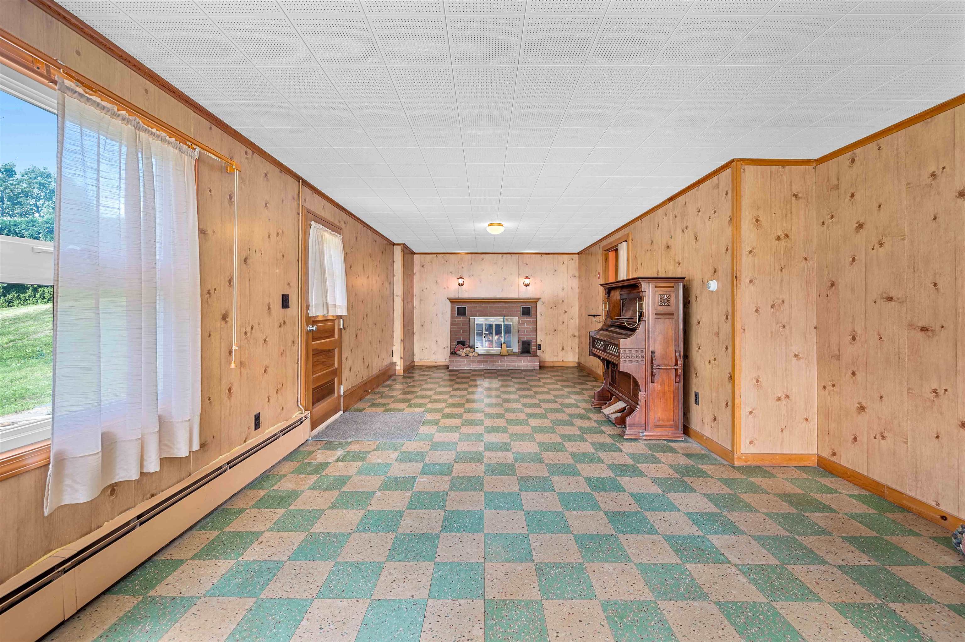 Fireplaced family room