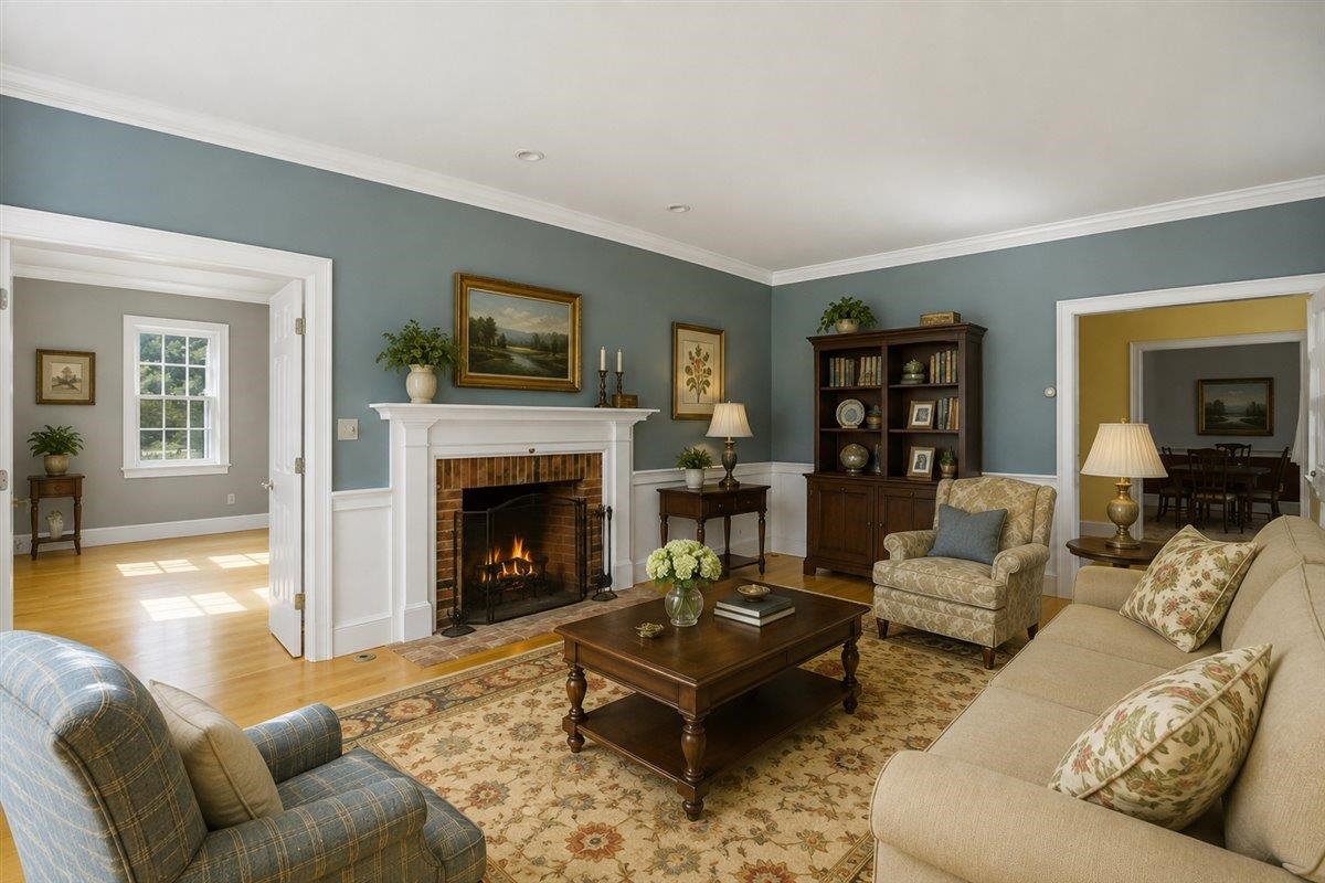 Living Room - Virtually Staged and flames added