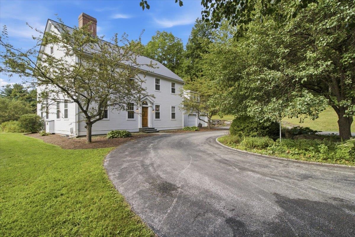 Paved Circular Drive with garden island