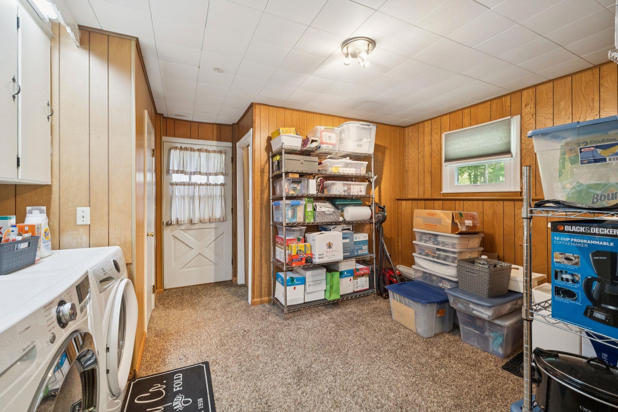 Lower level laundry room / storage / office