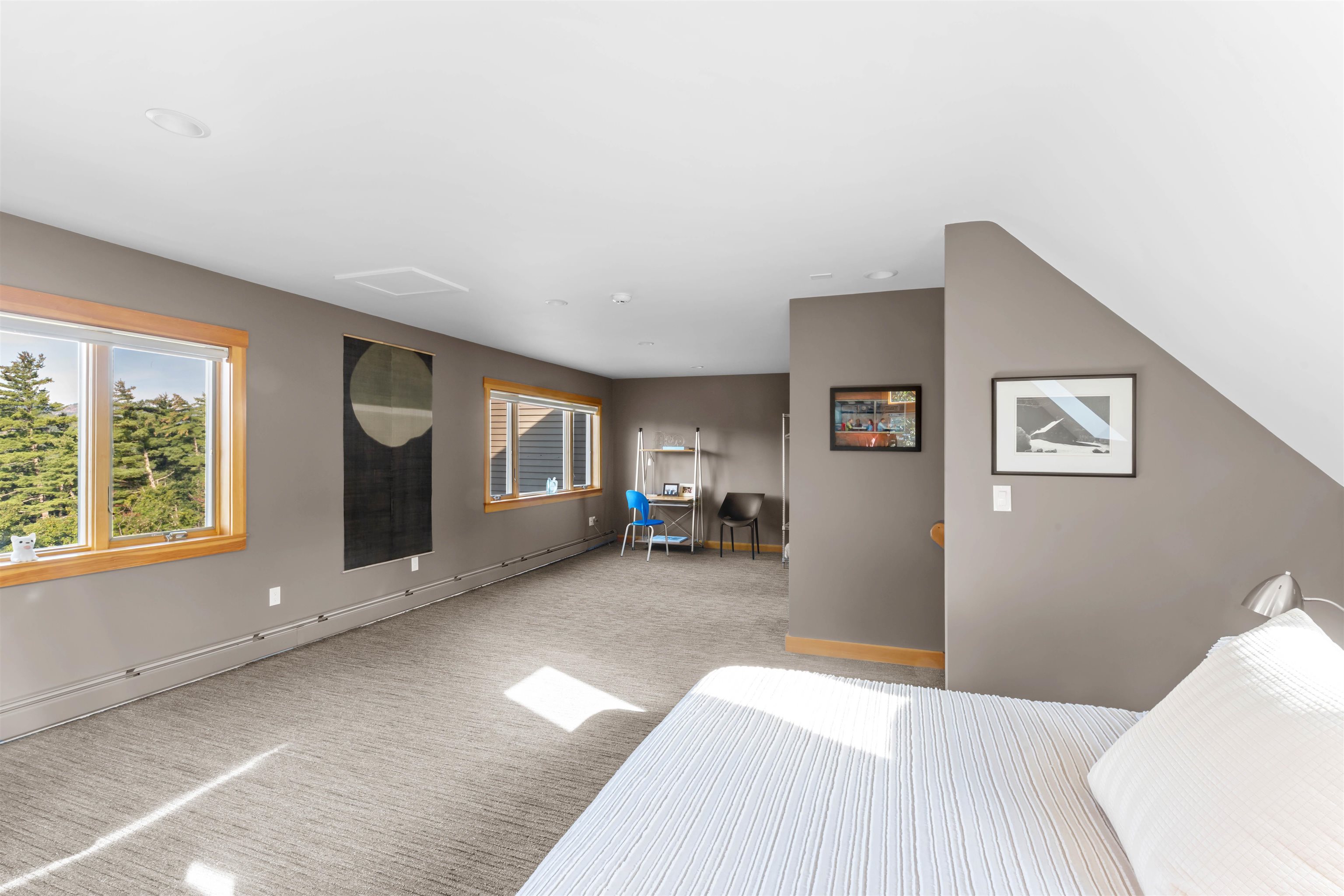 This primary suite was once 2 bedrooms and with