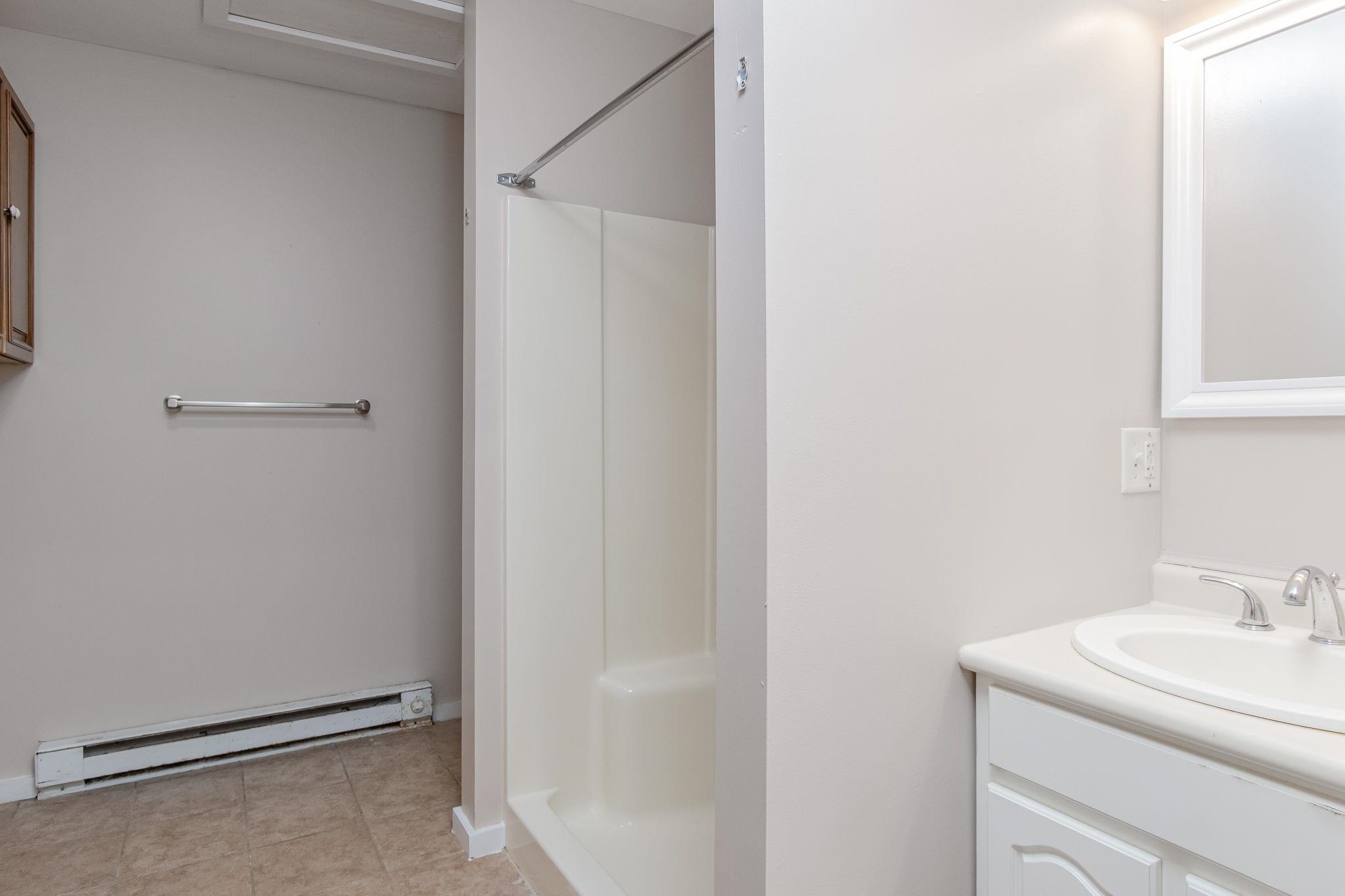 shower in the bathroom apartment