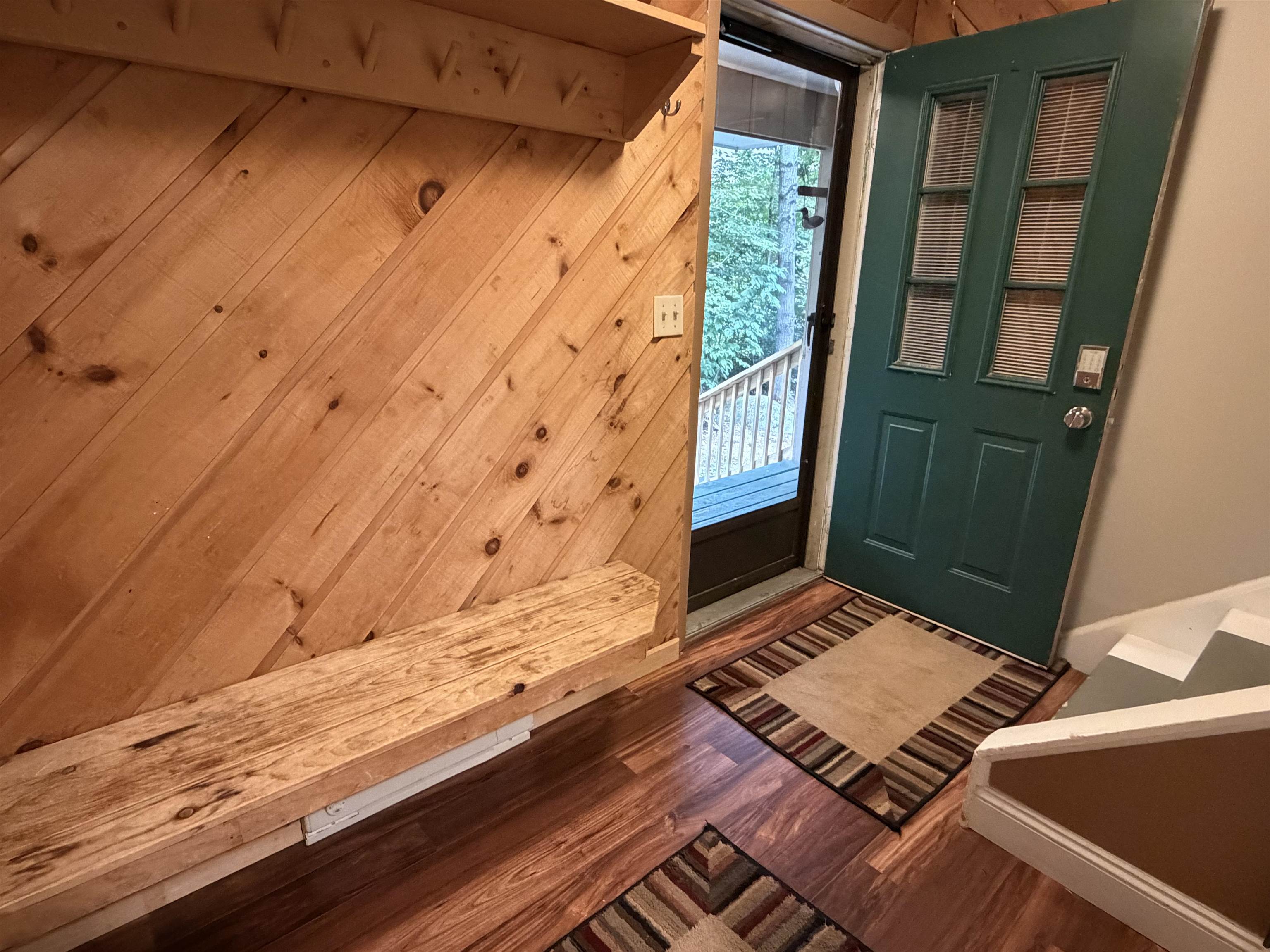 Plenty of space to kick off boots in this entry mudroom area