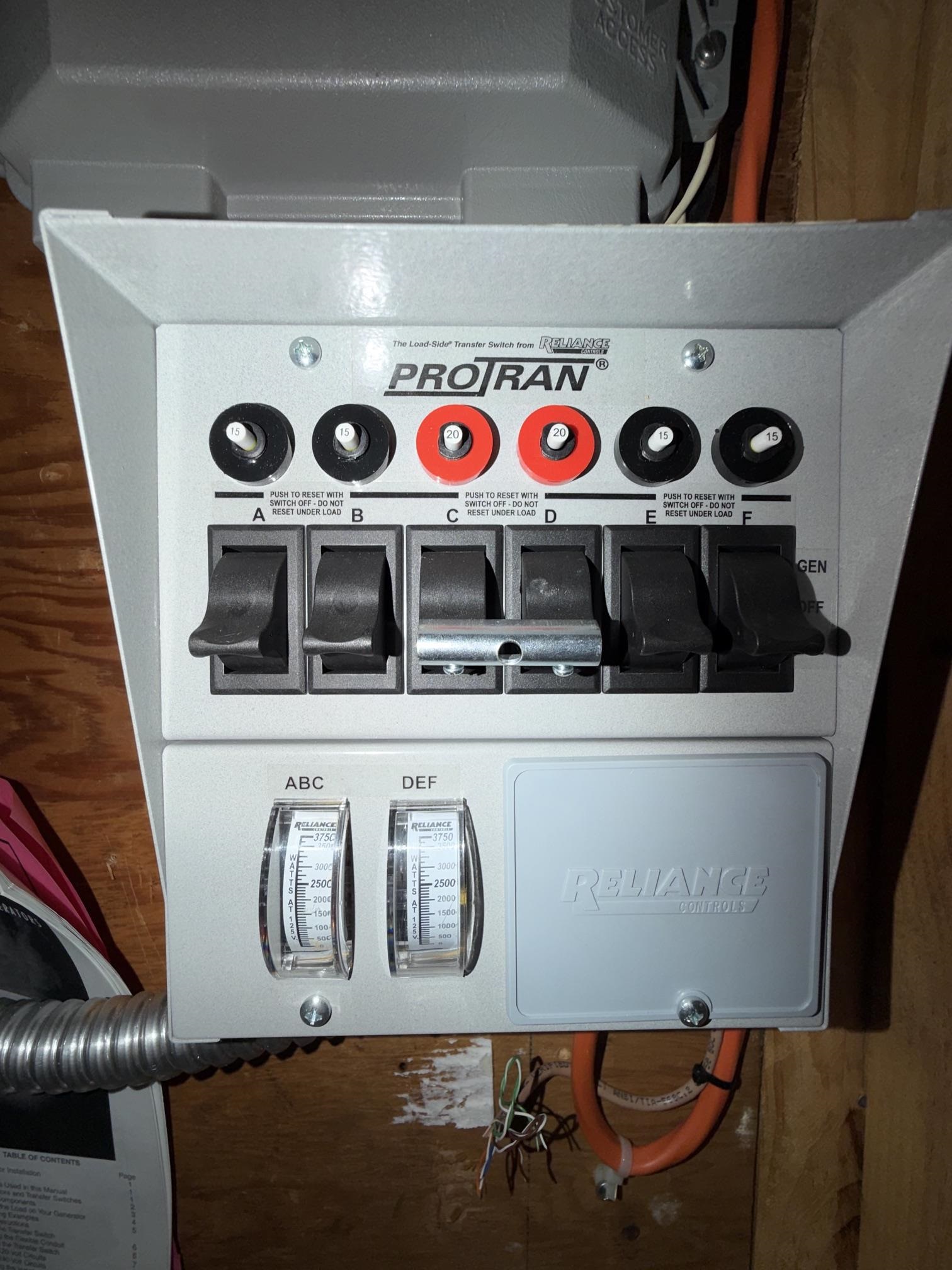 portable generator hook-up