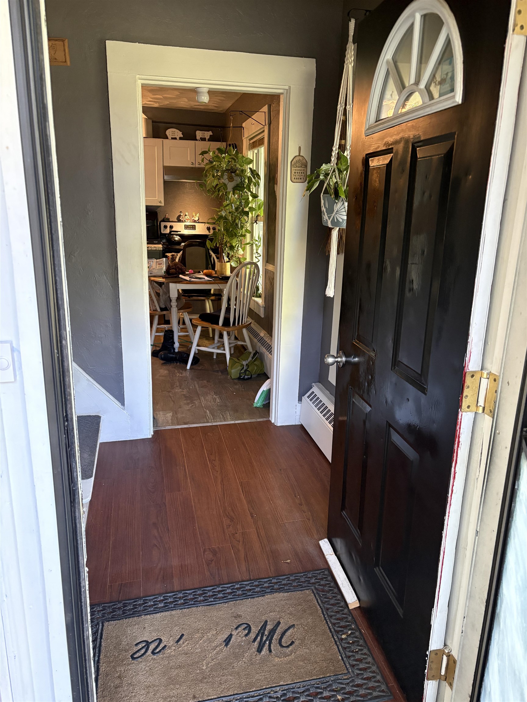 Front hall toward kitchen