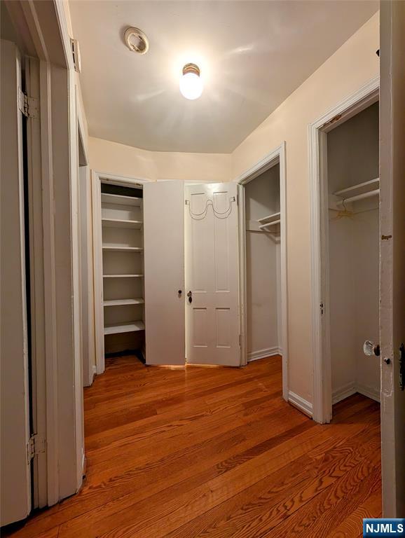 Hallway closets open